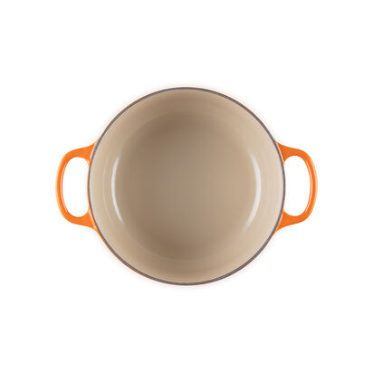 シグニチャー ココット・ロンド 20cm オレンジ (シルバーツマミ  