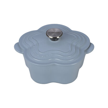 新品 ル・クルーゼ ココット・フルール ベリー (シルバーフラワー  