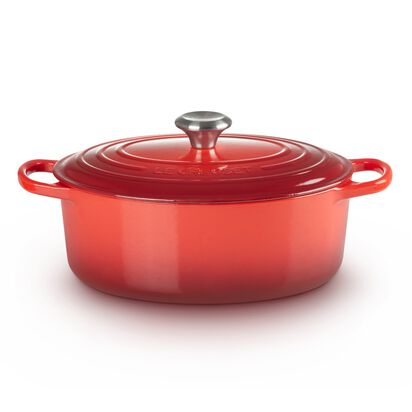 シグニチャー ココット・オーバル 27cm チェリーレッド (シルバー  