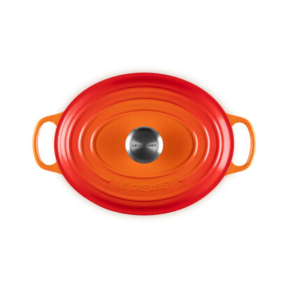 シグニチャー ココット・オーバル 27cm オレンジ (シルバーツマミ  