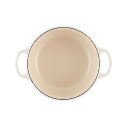 シグニチャー ココット・ロンド 22cm メレンゲ (シルバーツマミ  