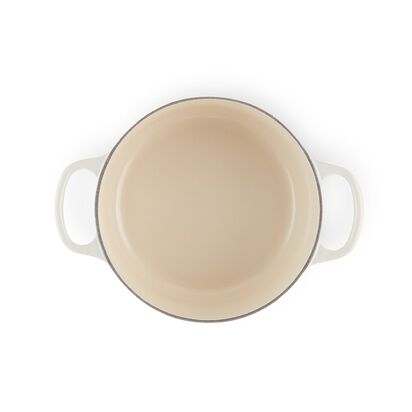 シグニチャー ココット・ロンド 18cm メレンゲ (シルバーツマミ  