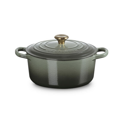 シグニチャー ココット・ロンド 22cm タイム (ゴールドツマミ 