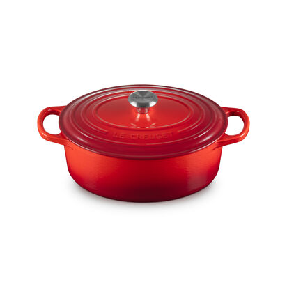 シグニチャー ココット・オーバル 25cm チェリーレッド (シルバー  