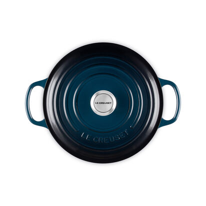 シグニチャー ココット・ロンド 22cm ニュイ (クロームツマミ  