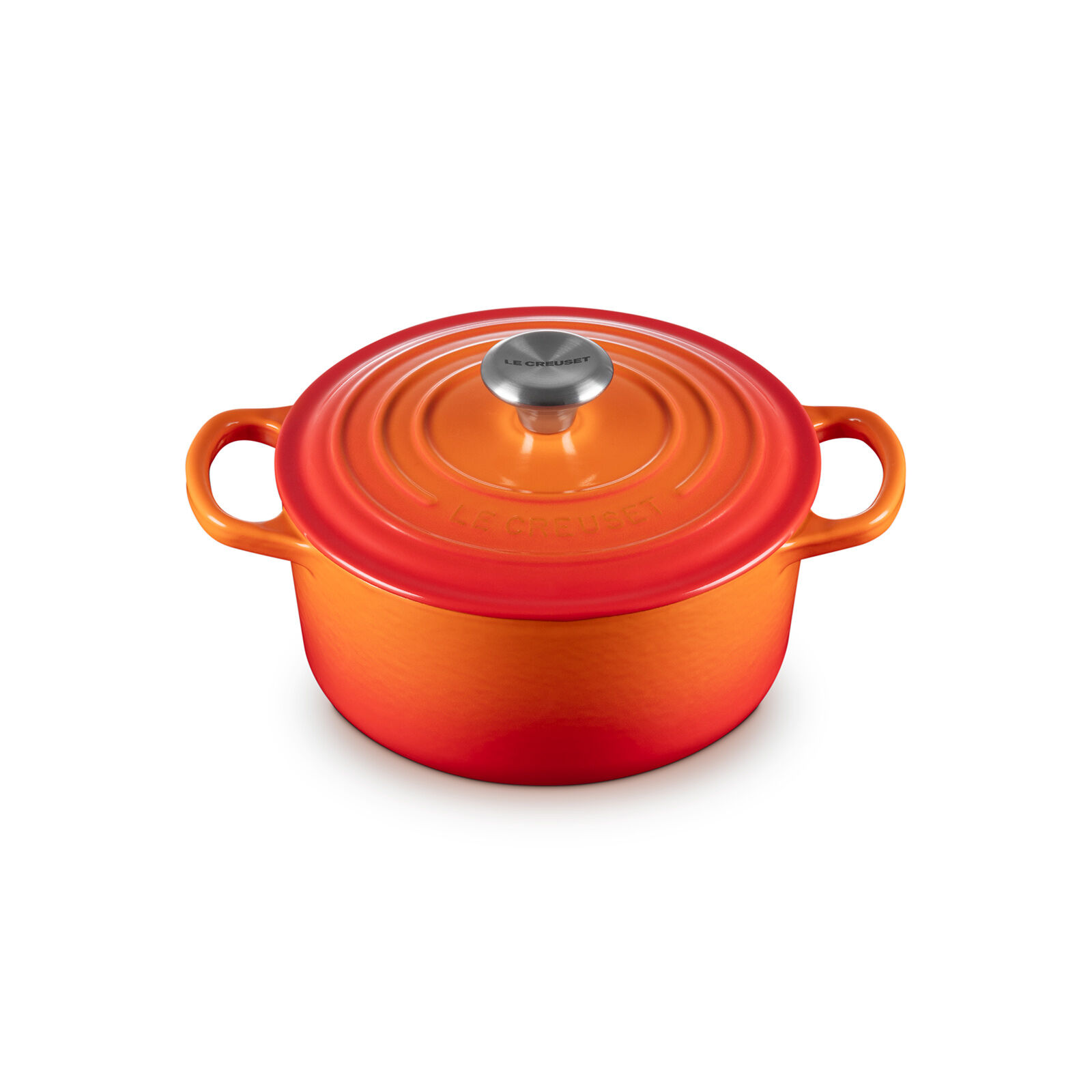 LE CREUSET 鍋 18cm オレンジ シグニチャー ココット・ロンド 18cm