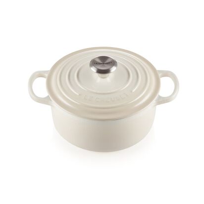 シグニチャー ココット・ロンド 18cm メレンゲ (シルバーツマミ 