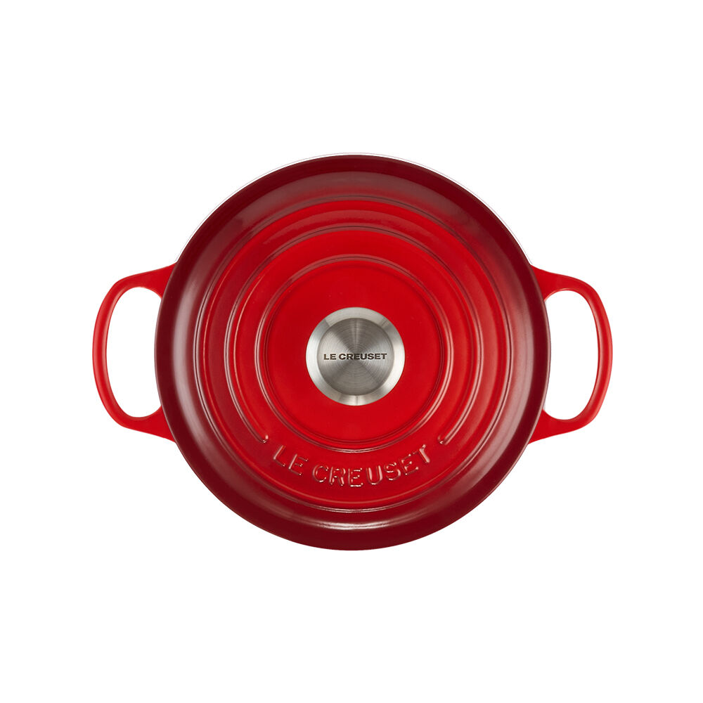 ル・クルーゼ　LE CREUSET ココット・ロンド 20センチ チェリーレッド