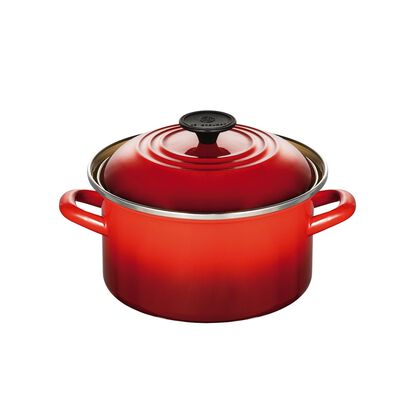 お値下げ！新品LE 暗み CREUSET 赤 両手鍋 20cm CASSEROLE