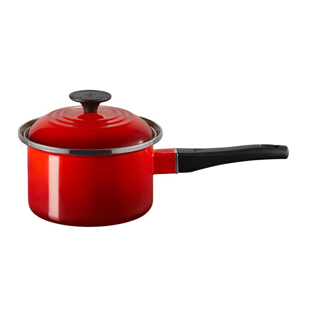 Le Creuset エナメル加工 鋳鉄 2-3/4クォート 鉄ハンドル 精密注ぎソースパン チェリー 調理器具