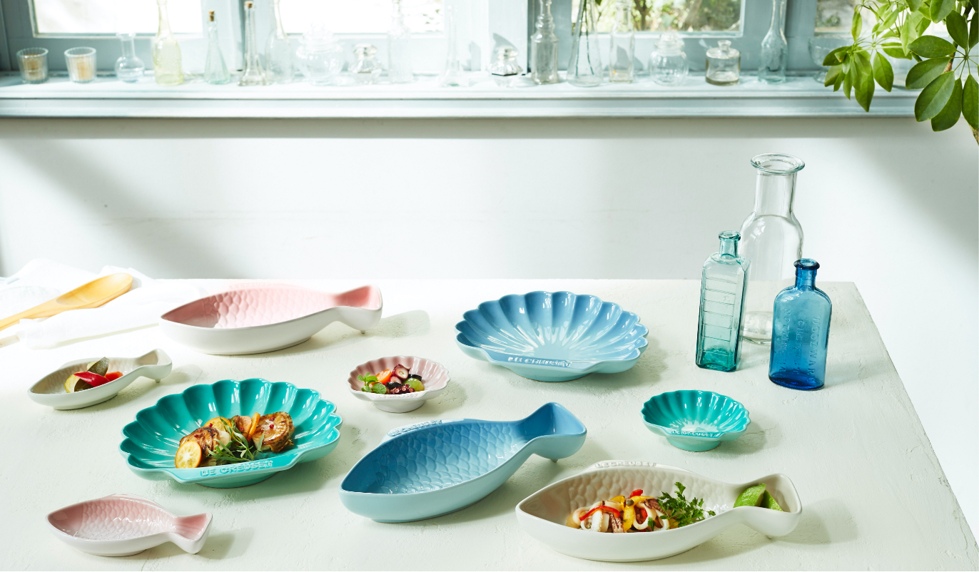 新品未使用 レア 海外 ル・クルーゼ フィッシュディッシュ 2枚セット