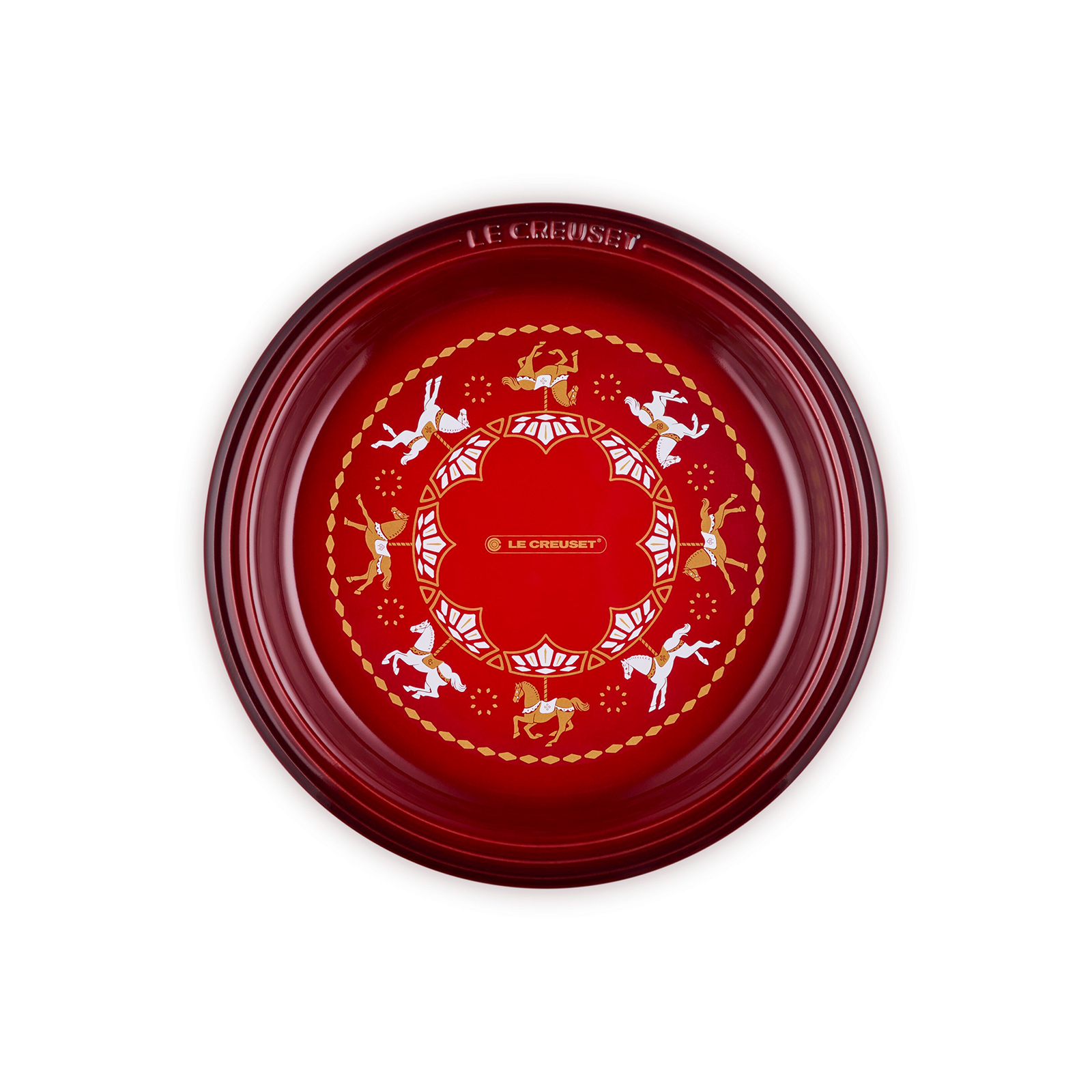 レジェ・プレート 23cm ホース デカール チェリーレッド