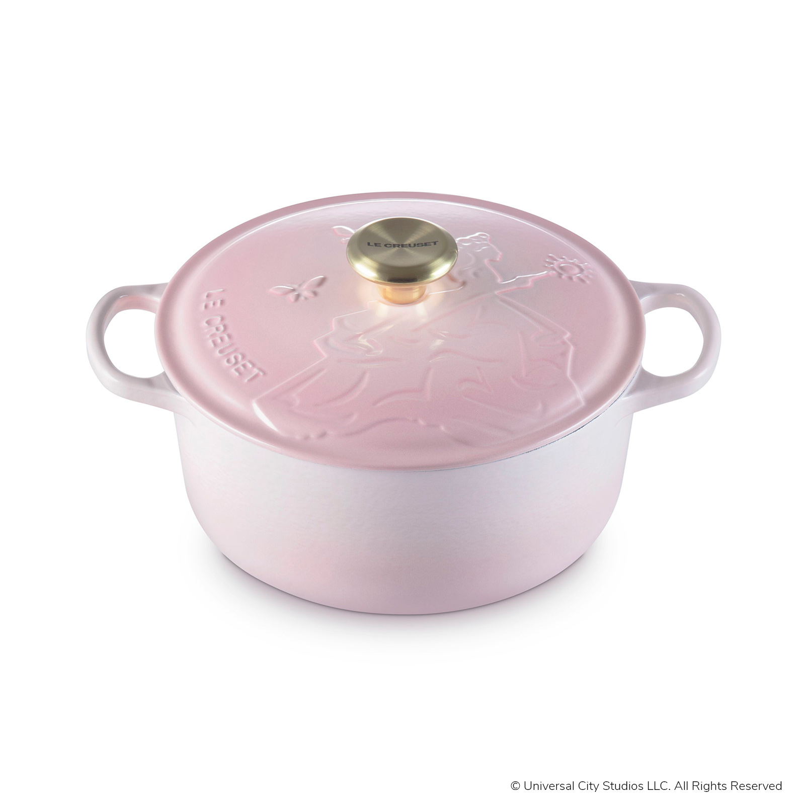 シグニチャー　ココット・ロンド 24cm　グリンダレリーフシェルピンク