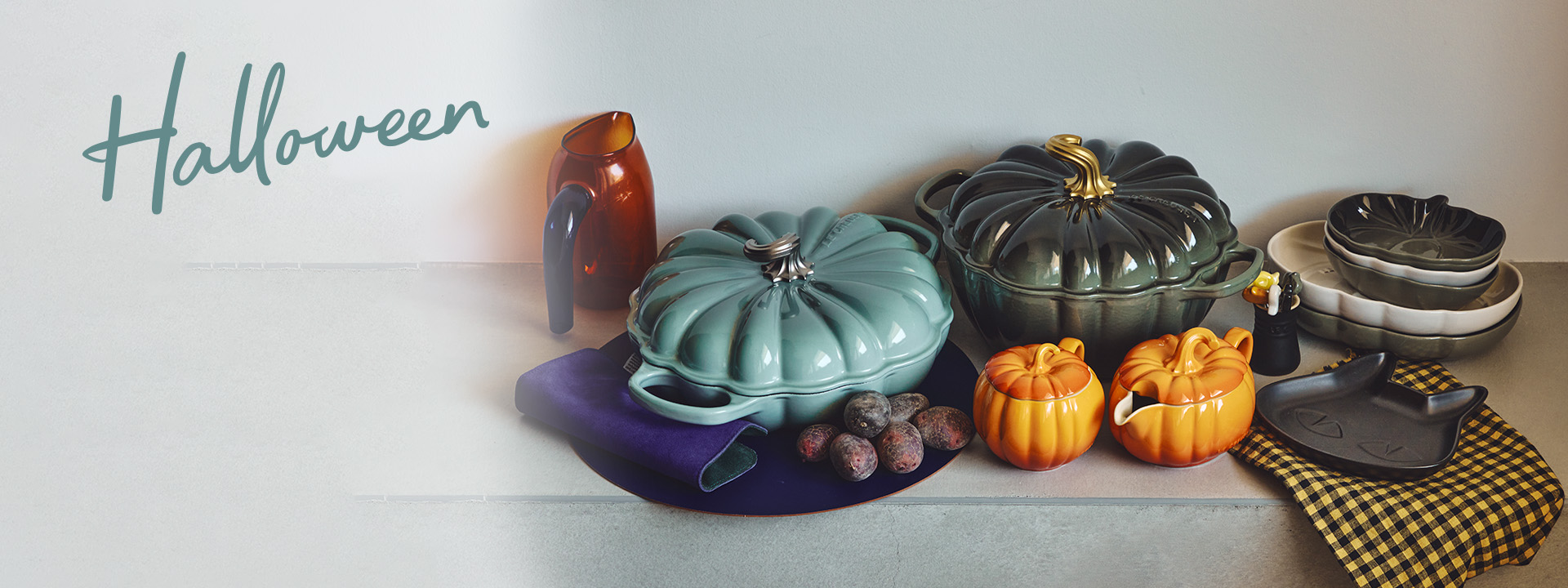 ルクルーゼ　パンプキン　カボチャ鍋22センチ　箱無し　ホーロー ルクルーゼ パンプキン カボチャ鍋22センチ 箱無し ホーロー ル