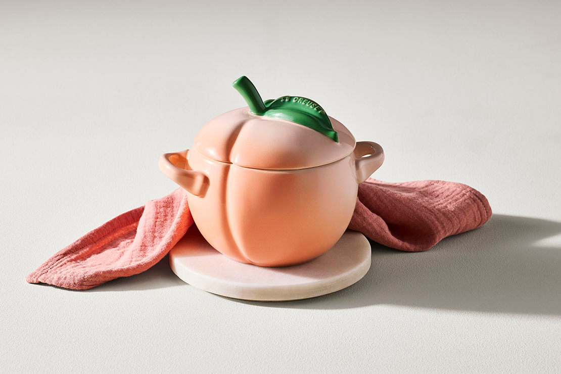 ピーチをモチーフにしたフルーツ・ミニ・ココット
