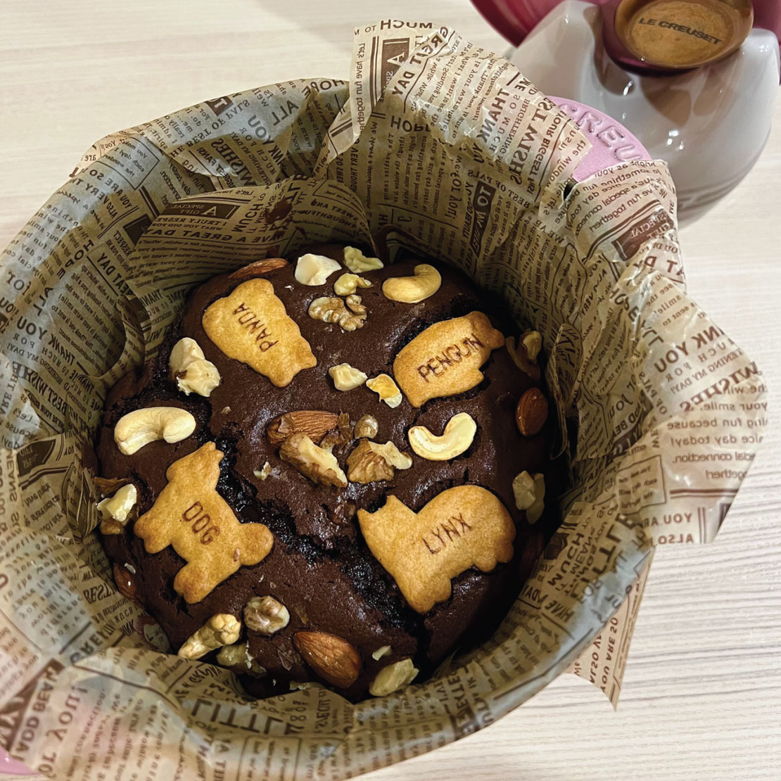 ル・クルーゼで作る「胡桃とナッツの濃厚ブラウニー」