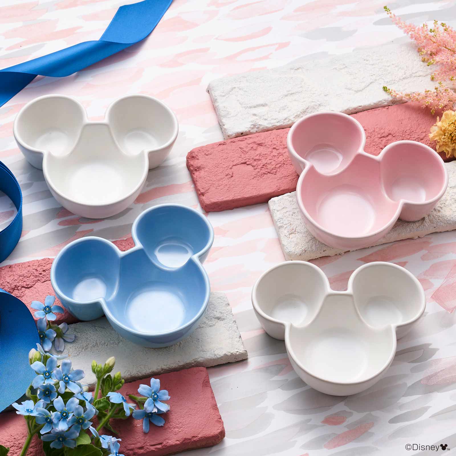 ミッキーマウス/ミニ・ディッシュ (2個入り) コットン/シェル