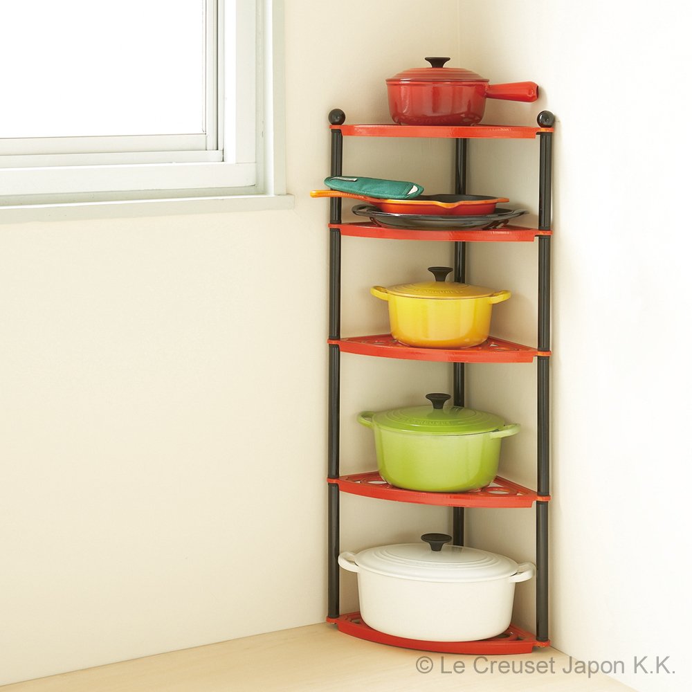 ● ルクルーゼ LE CREUSET ポットスタンド 5段 オレンジ ホーロー ポットスタンド オレンジ | その他 ｜ル・クルーゼ（Le Creuset