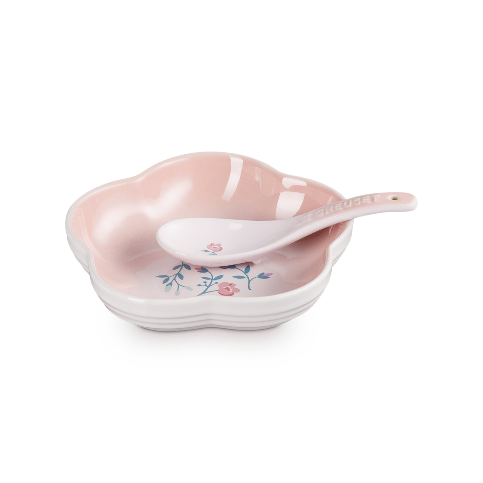 フラワー・ディッシュ プチフラワー 16cm (レンゲ付き) シェルピンク