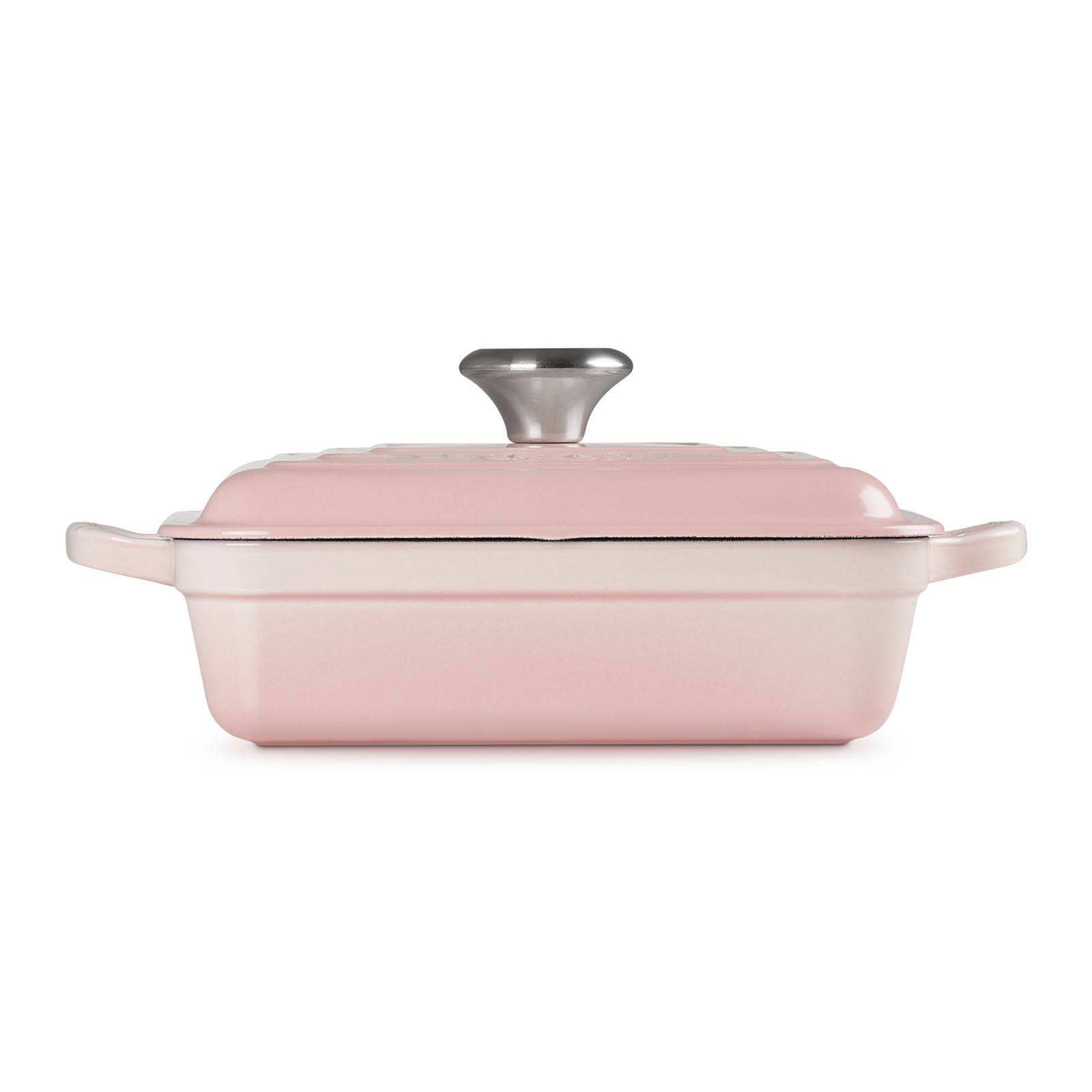 LE CREUSET ルクルーゼ シグニチャー ココットスクエア 24cm シグニチャー ココット・スクエア 24cm シェルピンク (シルバー