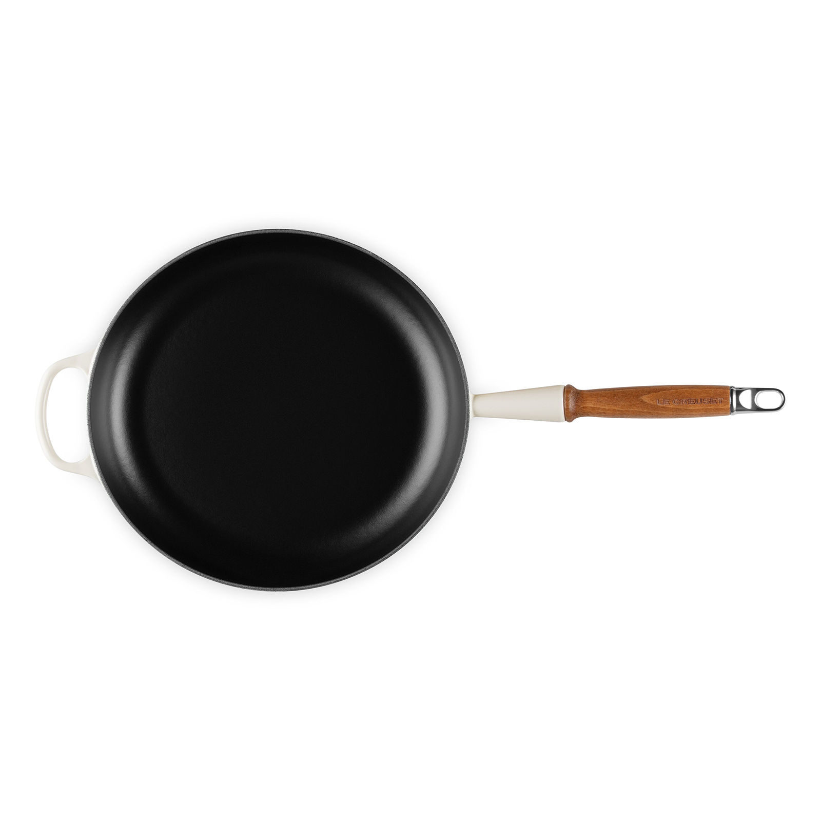 LE CREUSET フライパン 28cm (ウッドハンドル) オレンジ シグニチャー フライパン 28cm (ウッドハンドル) ソレイユ