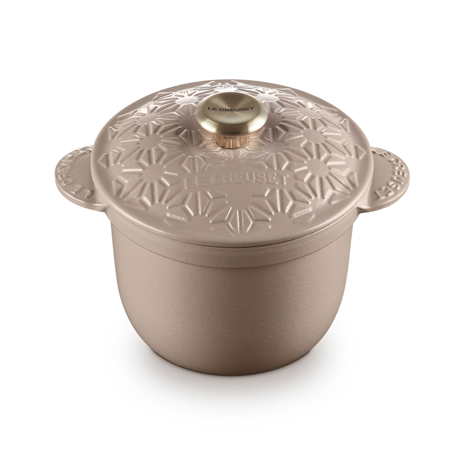 LE CREUSET ル・クルーゼココットエブリィ18cmクリーム色 ココット・エブリィ 18 シェルピンク (シルバーツマミ