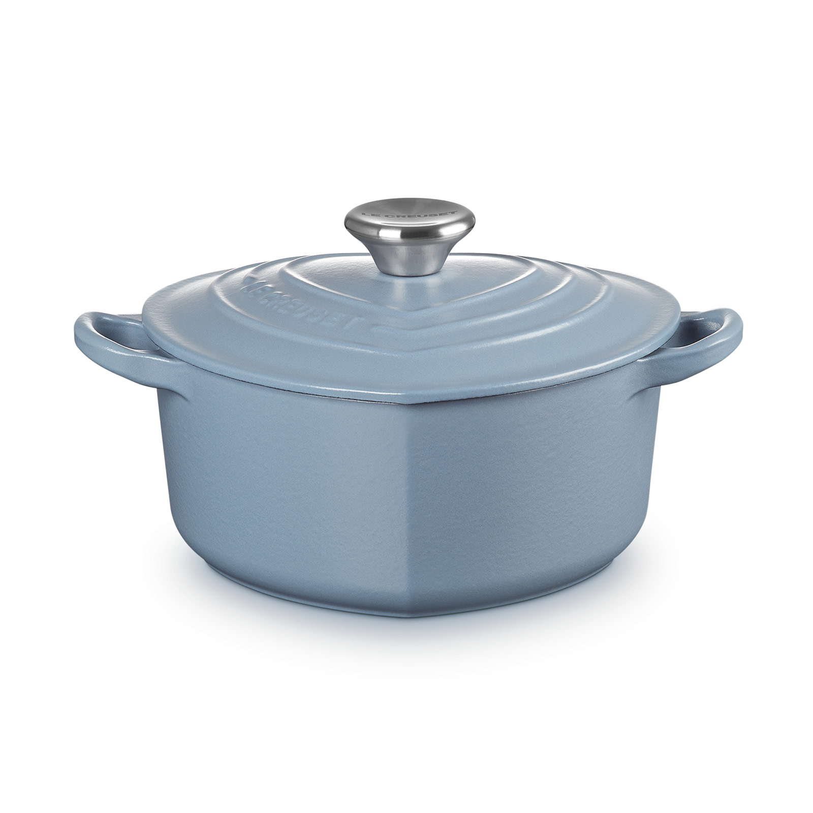 ココット・ダムール ループ ミネラルブルー (シルバーツマミ) | 両手鍋