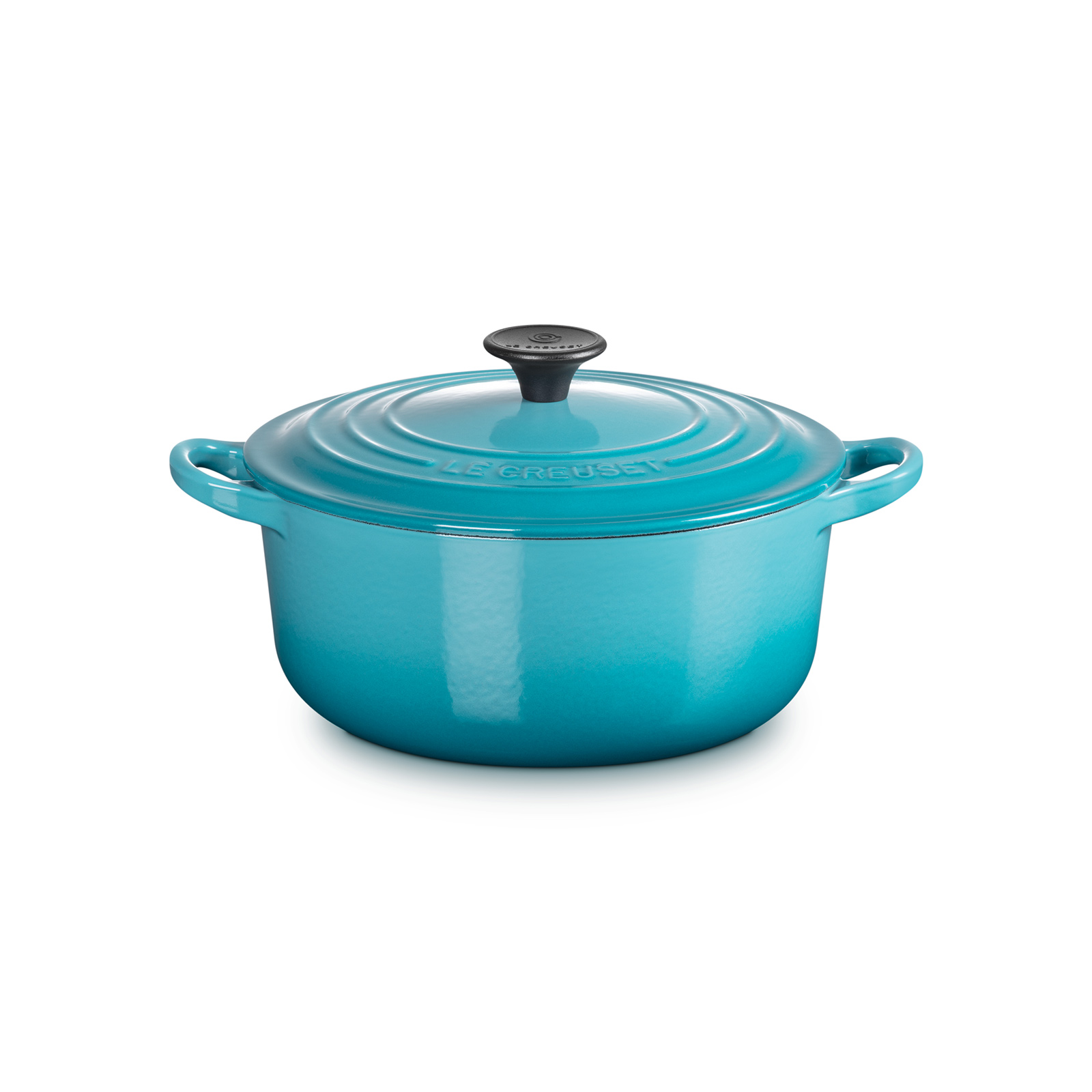 ココット・ロンド 20cm カリビアンブルー (ブラックツマミ