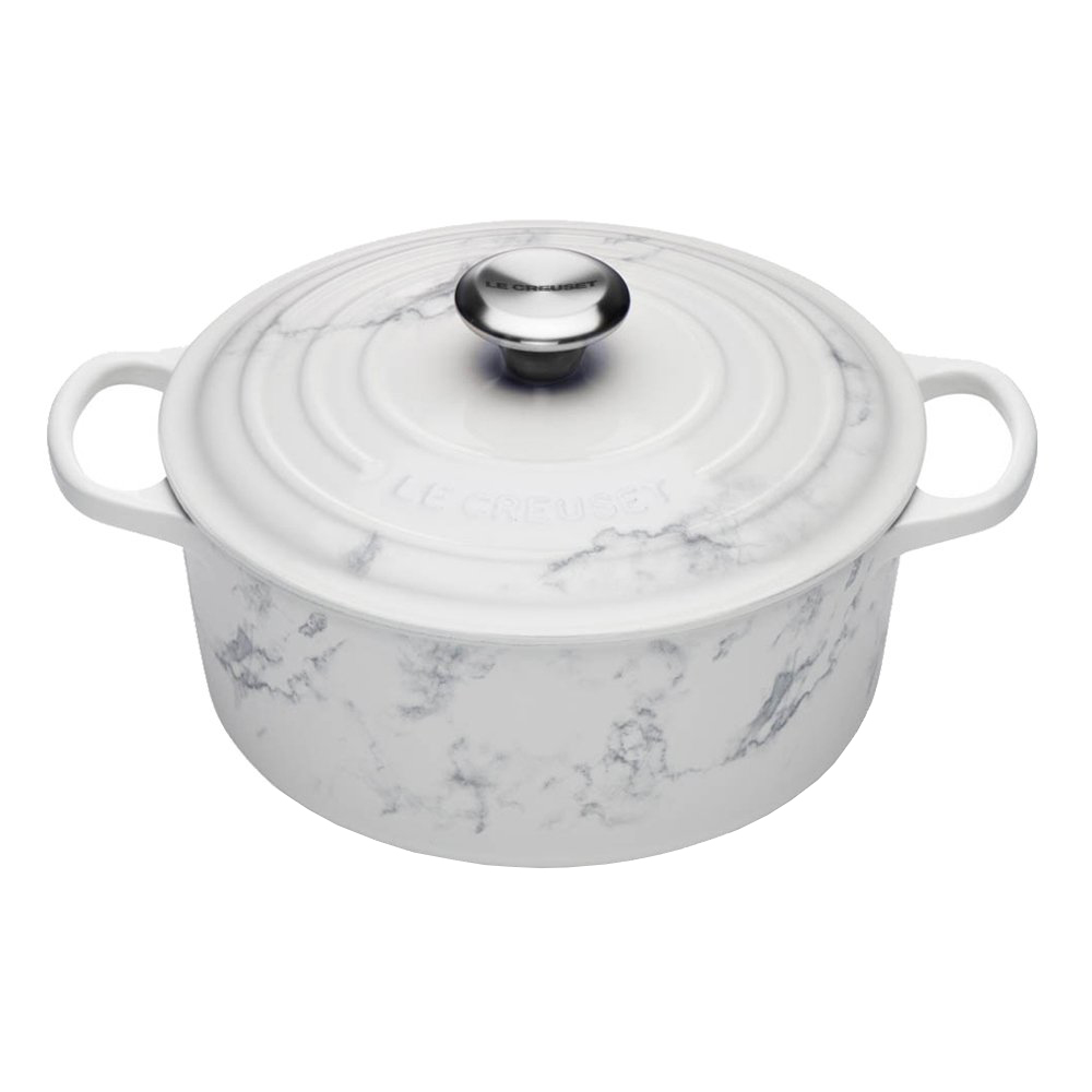 ルクルーゼBon Appétitココット ロンド24cm ホワイトゴールドツマミ ルクルーゼBon Appétitココット ロンド24cm ホワイトゴールド