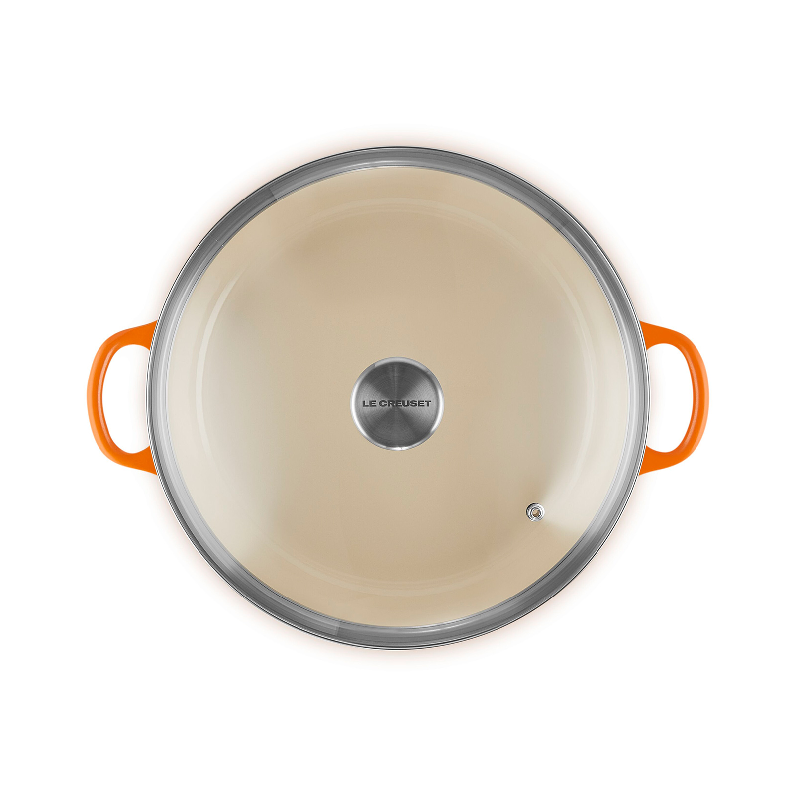 ビュッフェ・キャセロール (ガラスフタ付き) 26cm オレンジ