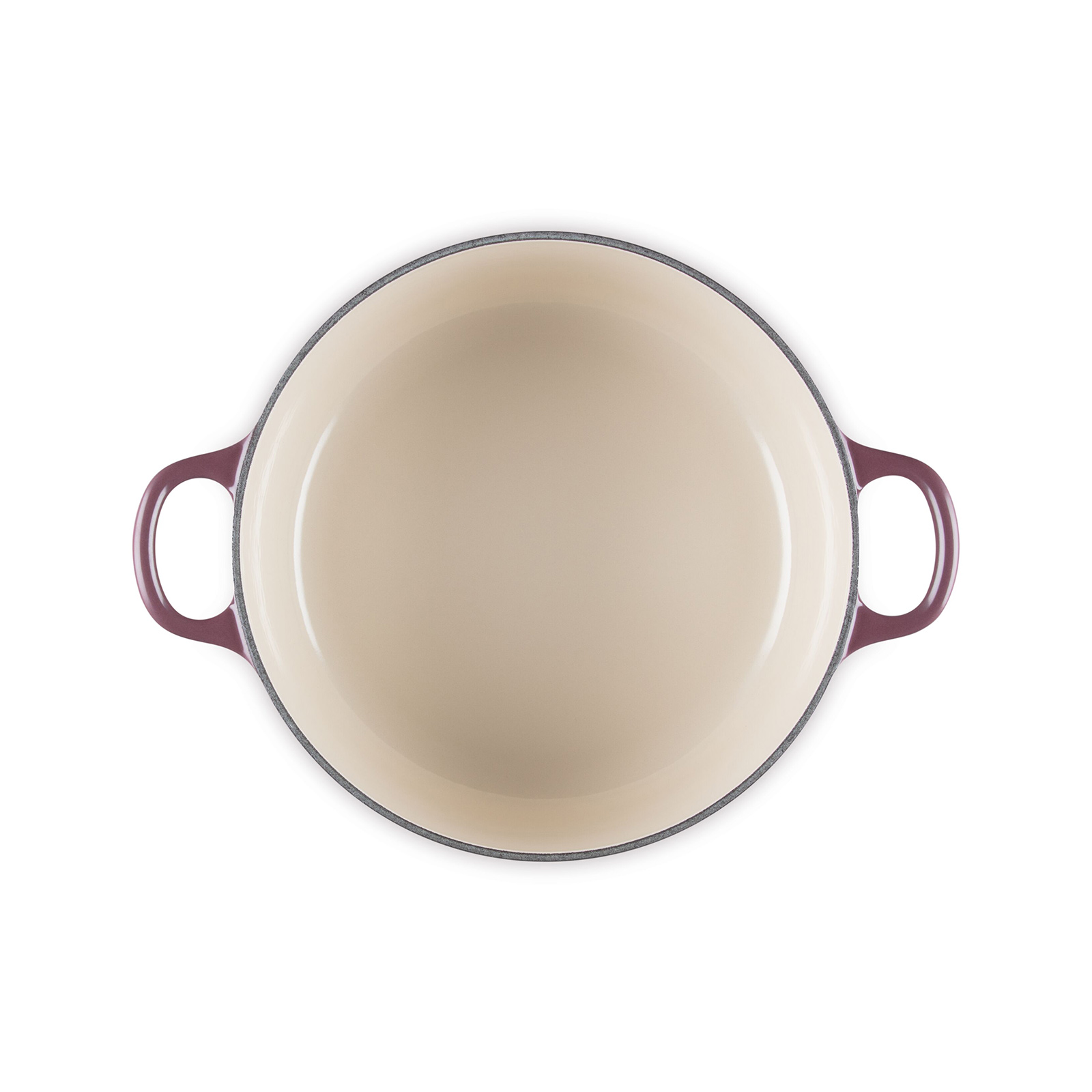 ルクルーゼBon Appétitココット ロンド24cm ホワイトゴールドツマミ