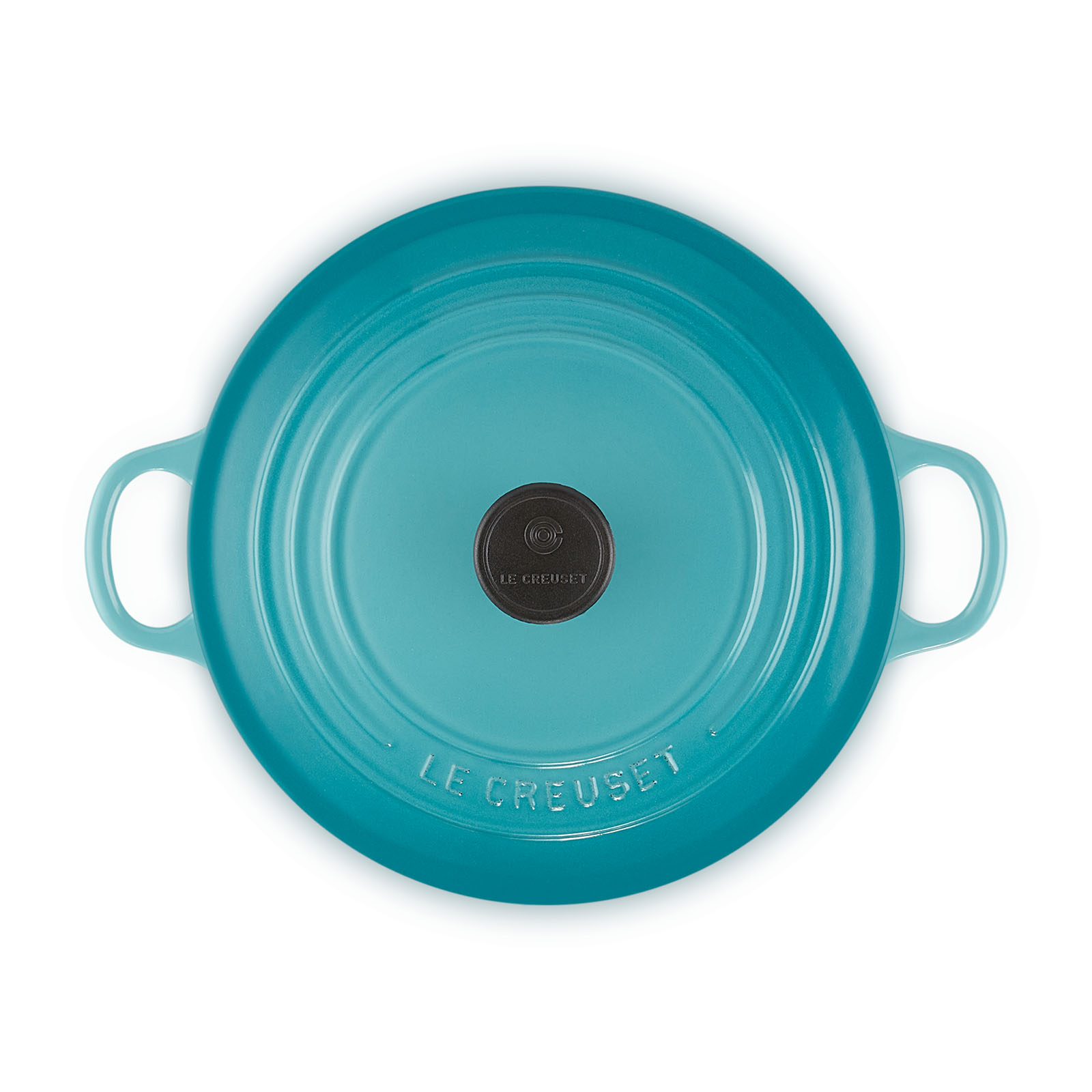 ココット・ロンド 22cm カリビアンブルー (ブラックツマミ