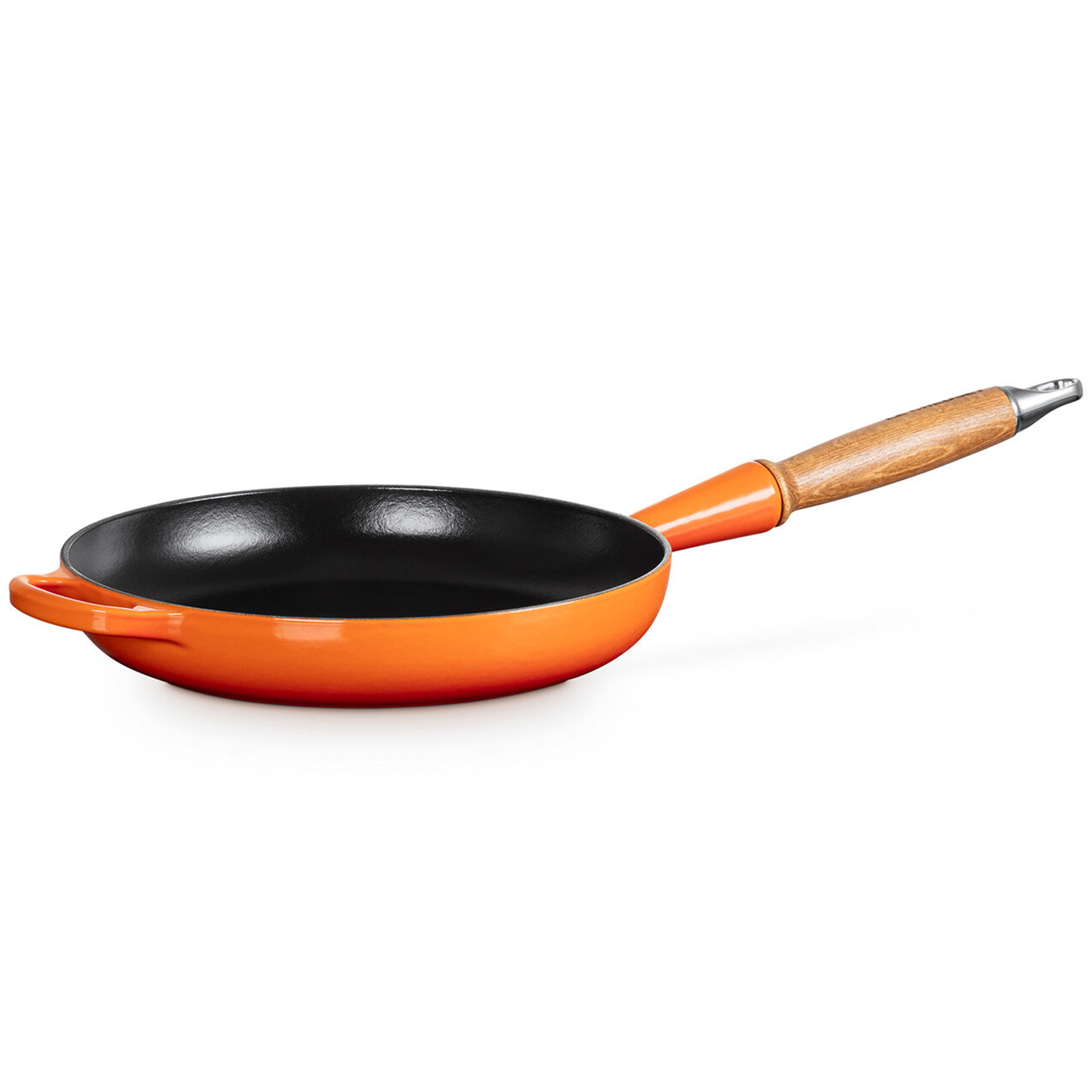 LE CREUSET フライパン 28cm (ウッドハンドル) オレンジ シグニチャー フライパン 28cm (ウッドハンドル) オレンジ