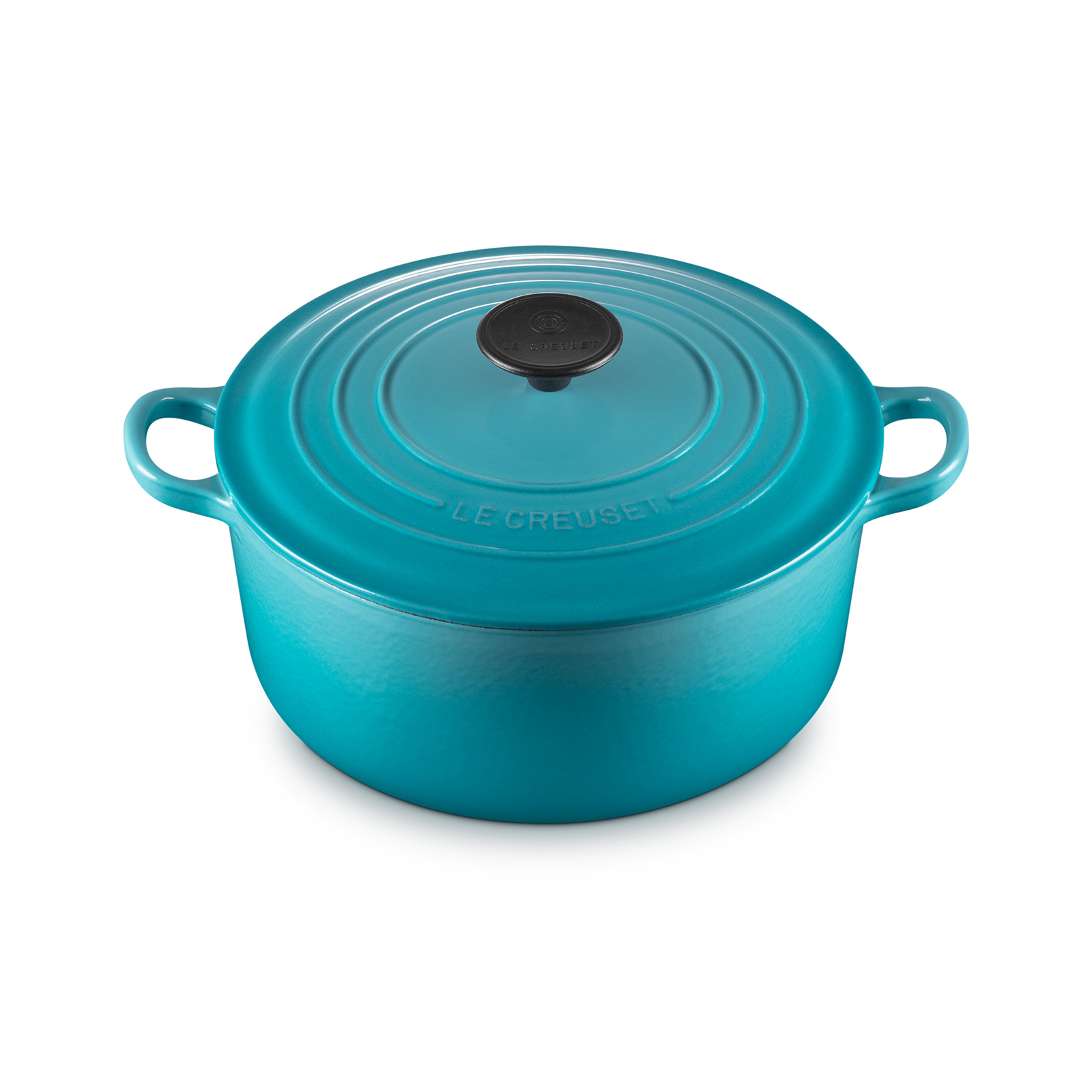 ココット・ロンド 24cm カリビアンブルー (ブラックツマミ