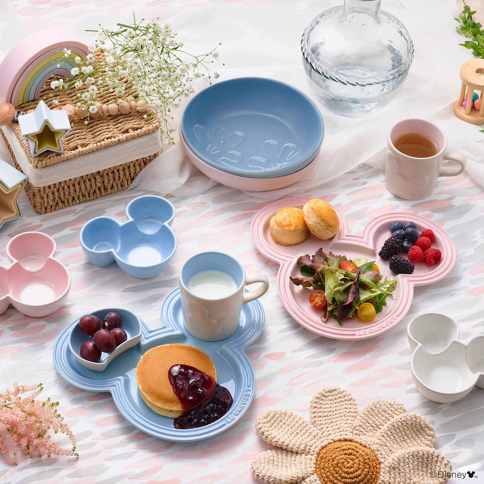 LE CREUSET ル・クルーゼ ミッキーマウス ミニマルミテ 約16cm ミッキーマウス/テーブルウェア・セット コースタルブルー
