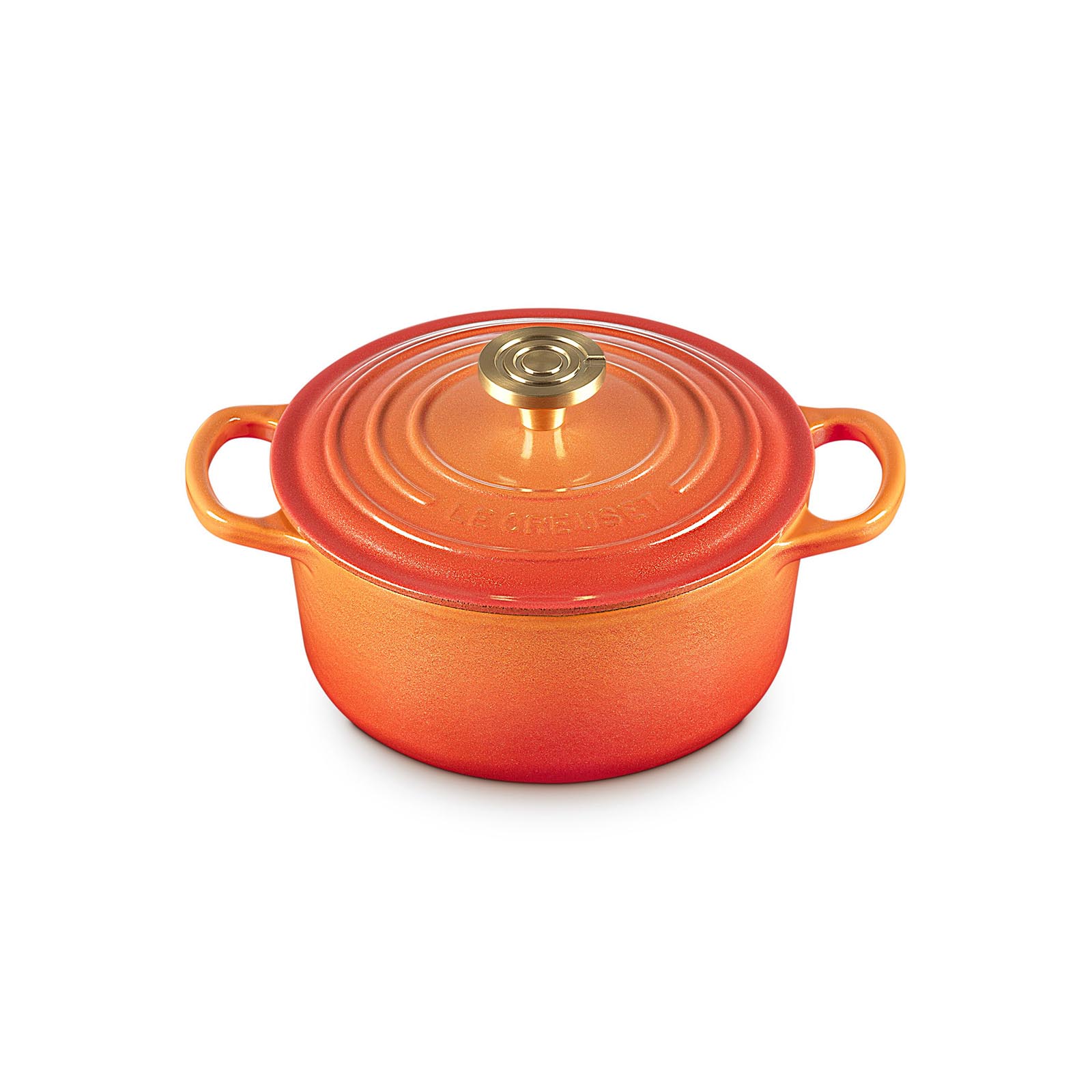 【新品】シグニチャー ココット・ロンド 18cm コットン（ゴールドツマミ） 新品】シグニチャー ココット・ロンド 18cm コットン（ゴールド