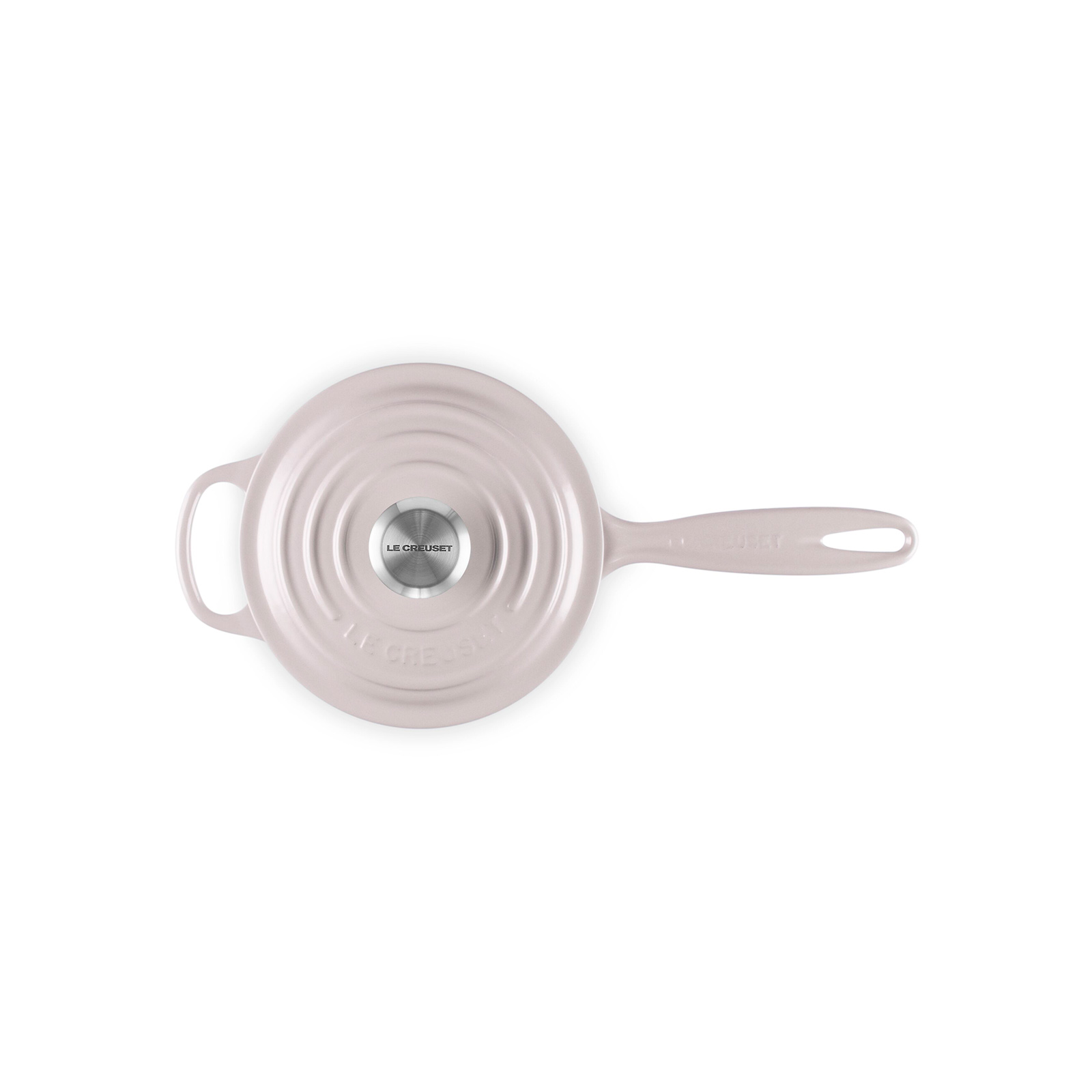 中古 ルクルーゼ シグニチャー ソースパン 16cm シグニチャー ソースパン 16cm シャンブレー (ゴールドツマミ