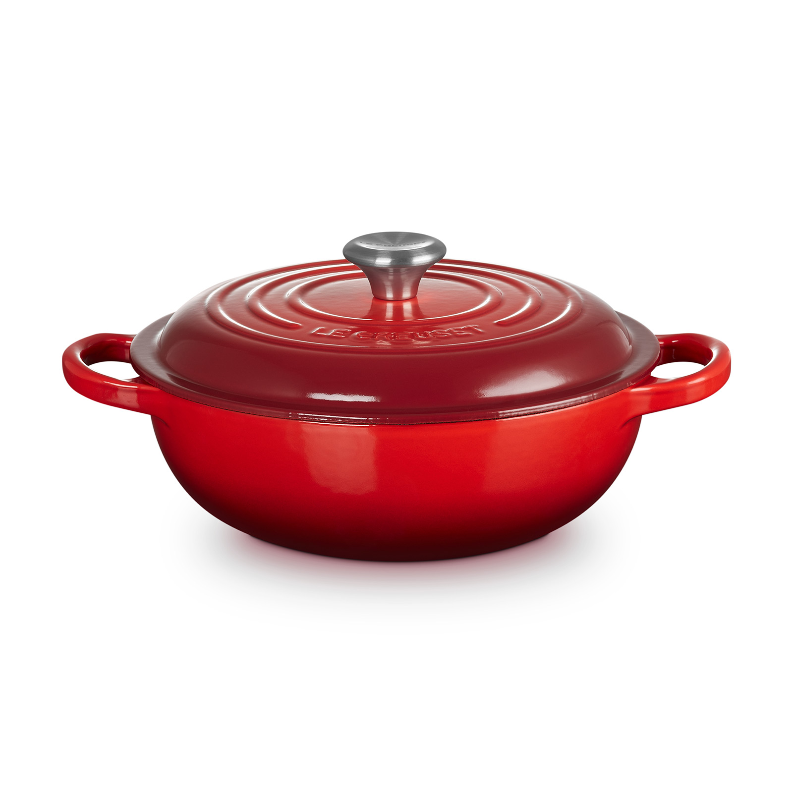 【極美品】LE CREUSET　マルミット チェリーレッド　22cm シグニチャー マルミット・グルメ 22cm チェリーレッド