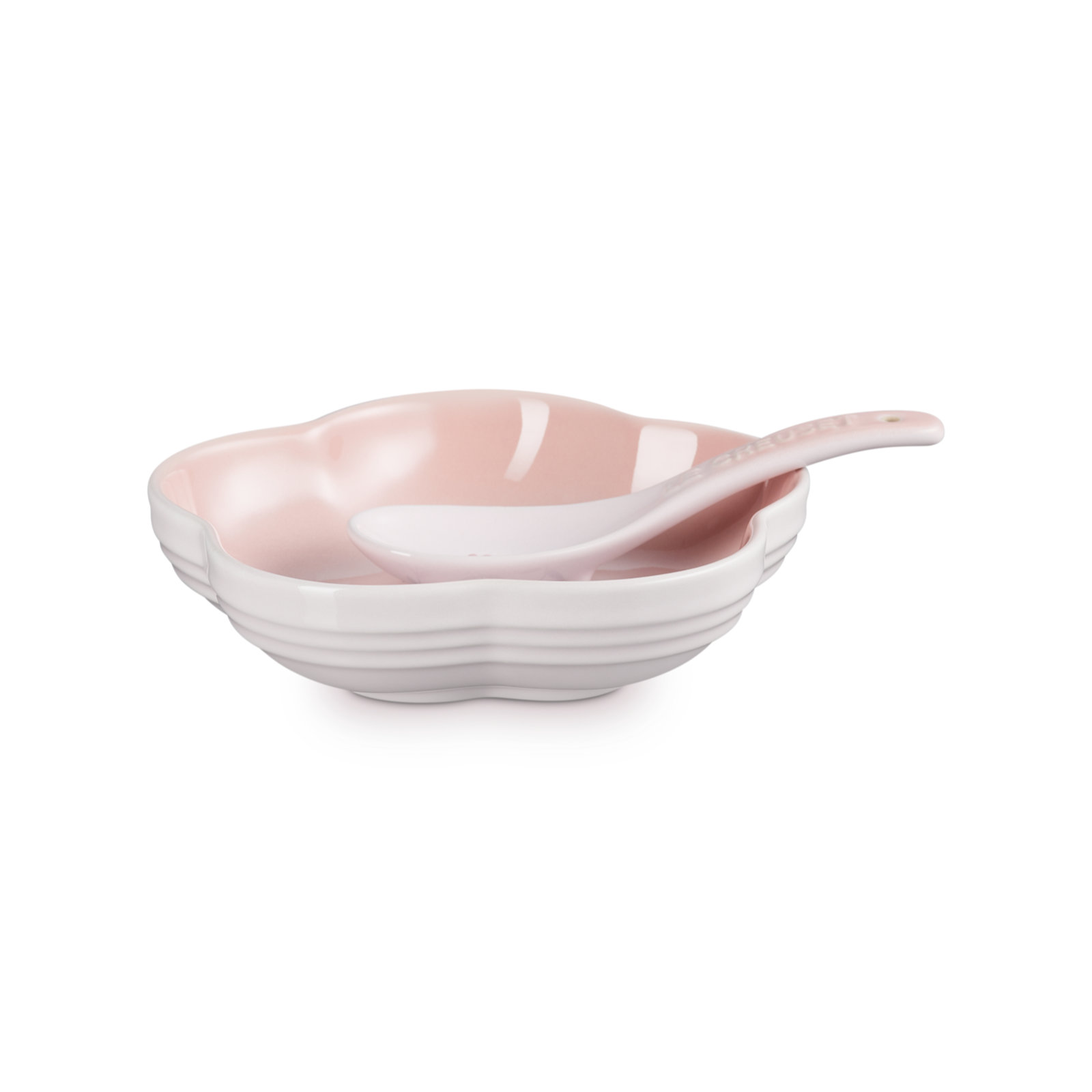 フラワー・ディッシュ プチフラワー 16cm (レンゲ付き) シェルピンク
