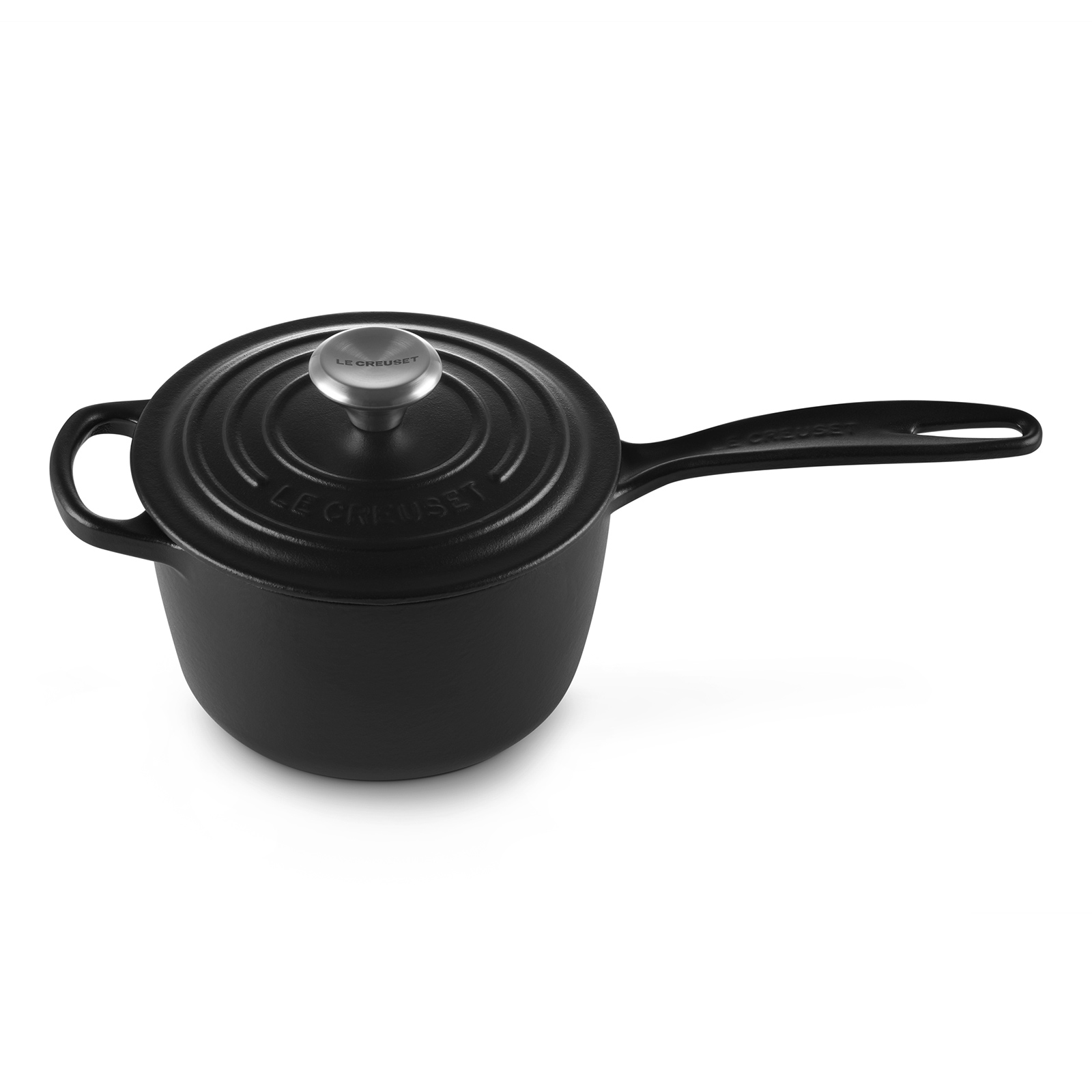 シグニチャー ソースパン 16cm マットブラック (シルバーツマミ