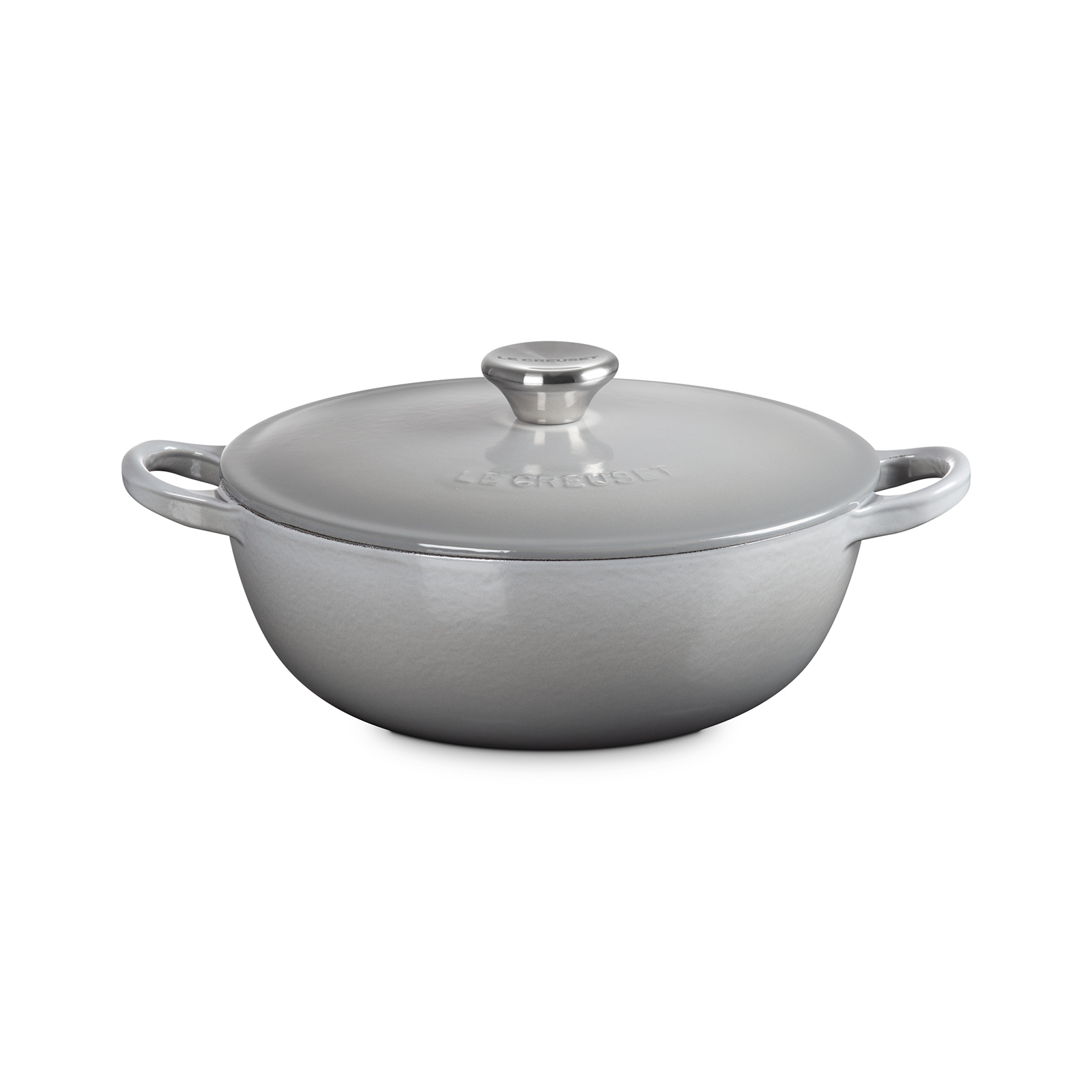 ルクルーゼマルミット22 マルミット 22cm ミストグレー (ブラックマットホーロー