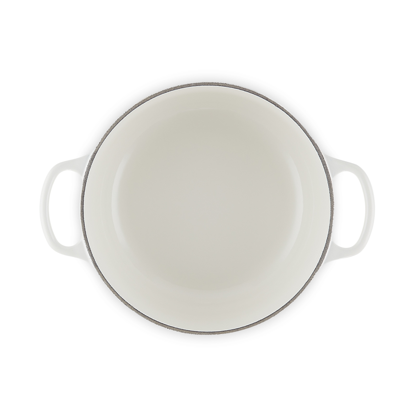 ル・クルーゼ 20cm ホワイト シグニチャー ココット・ロンド 20cm ホワイト (ゴールドツマミ