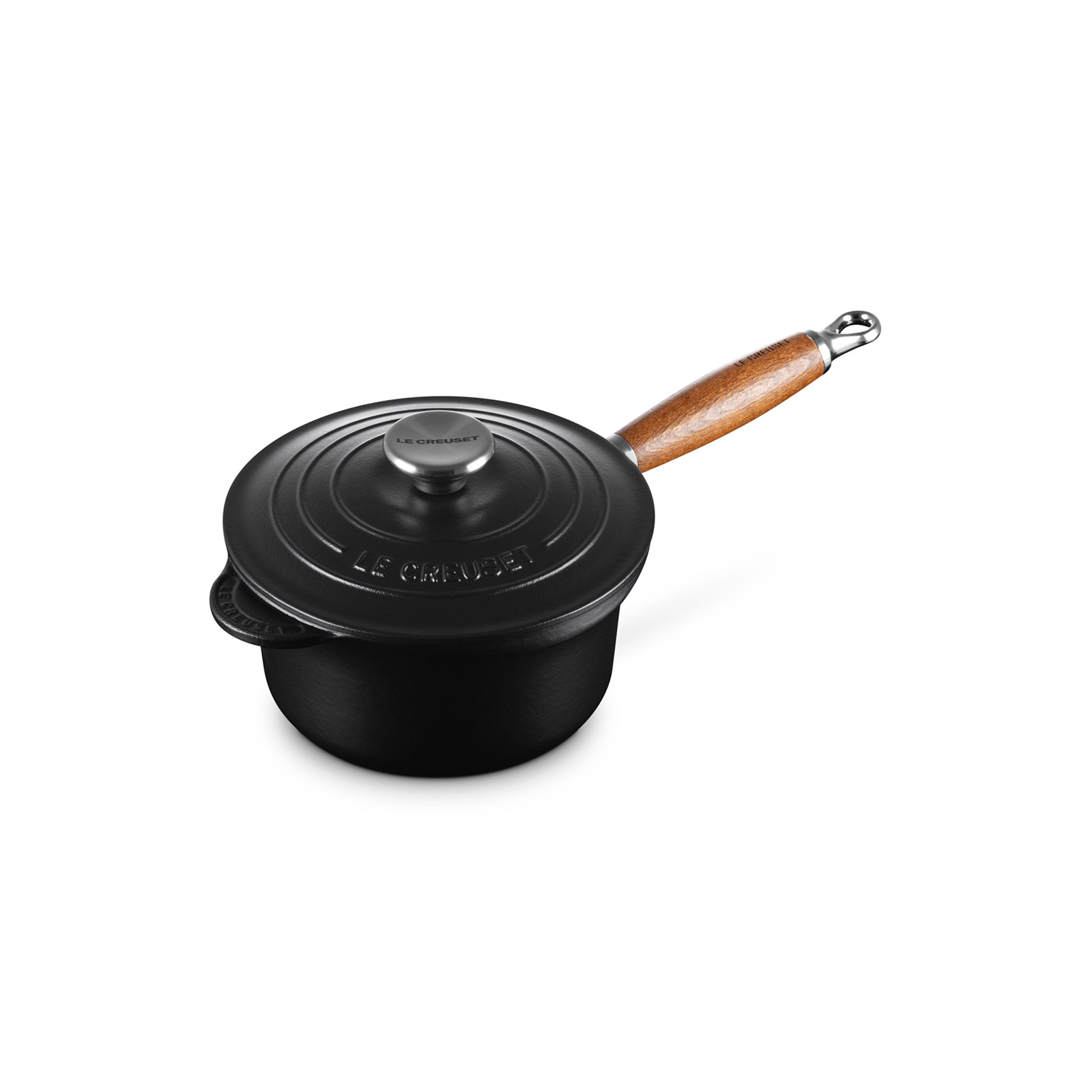 廃盤 ル・クルーゼ LE CREUSET ウッドハンドル ソースパン 18cm ソースパン 18cm (ウッドハンドル) マットブラック (ブラックマット
