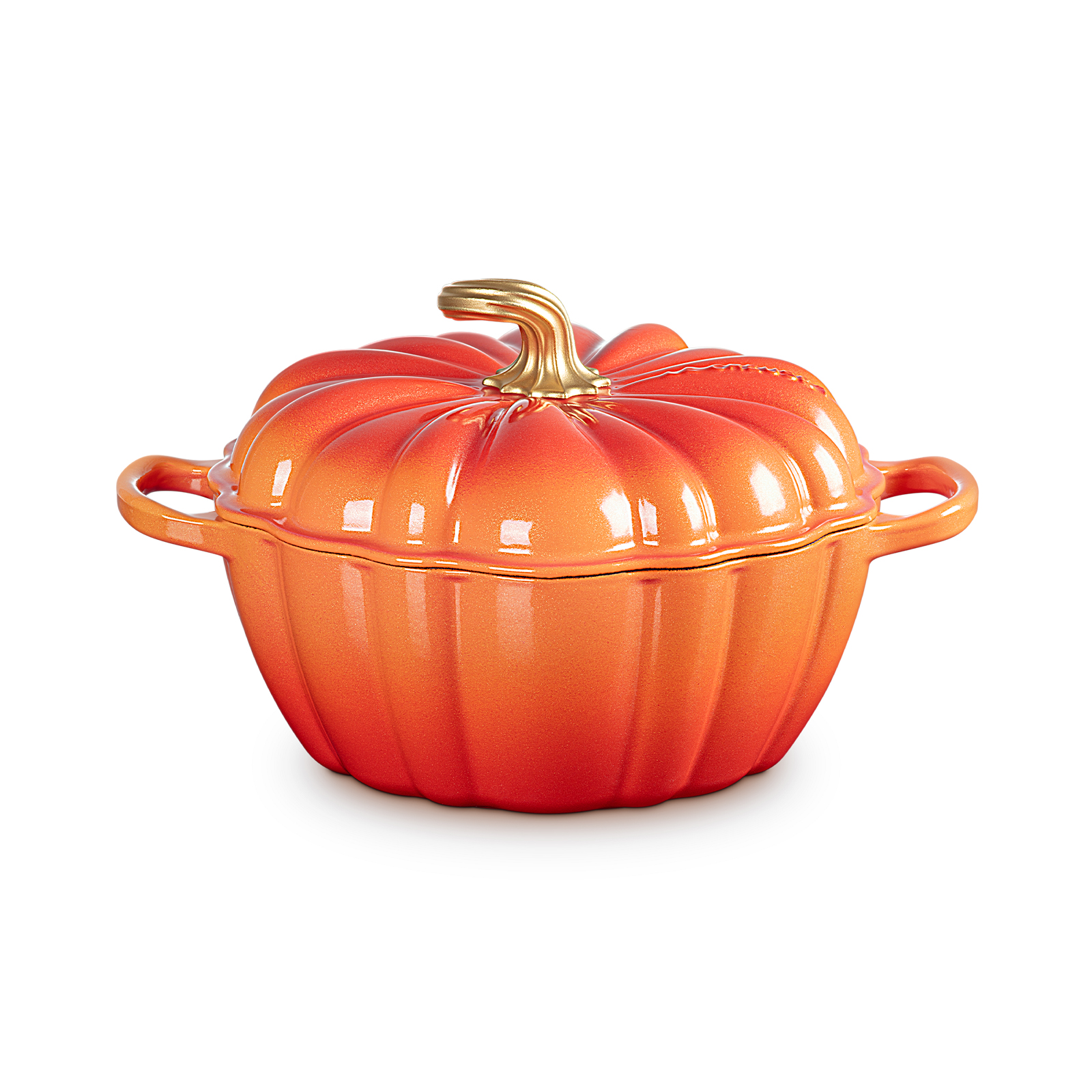 LE CREUSET パンプキン ココット 両手鍋ワインレッド24cm シグニチャー ココット・パンプキン 24cm フラムドレ (ゴールドツマミ