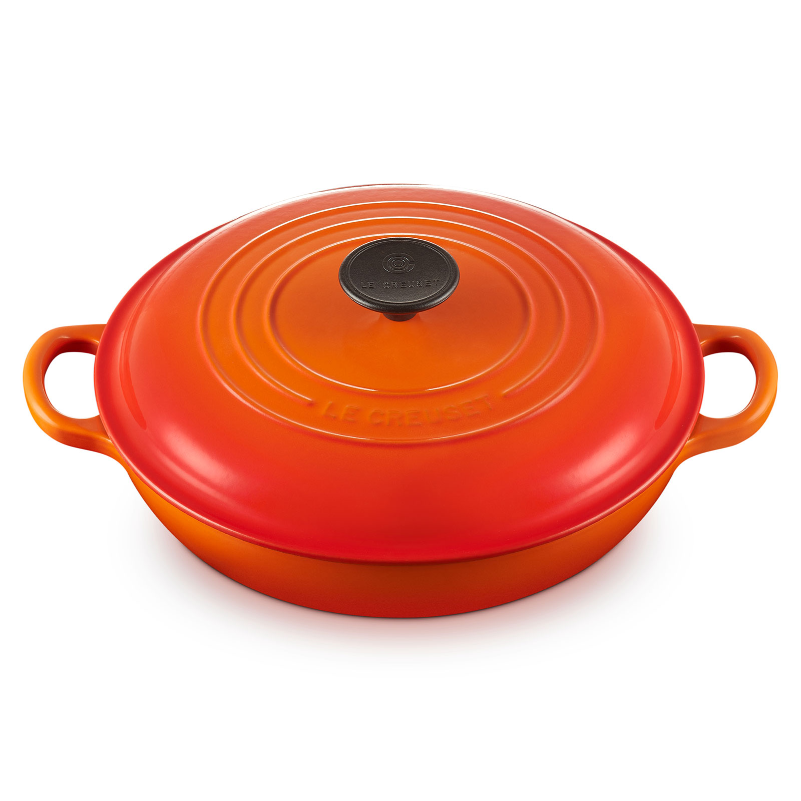 ビュッフェ・キャセロール 26cm オレンジ (ブラックツマミ) | 両手鍋