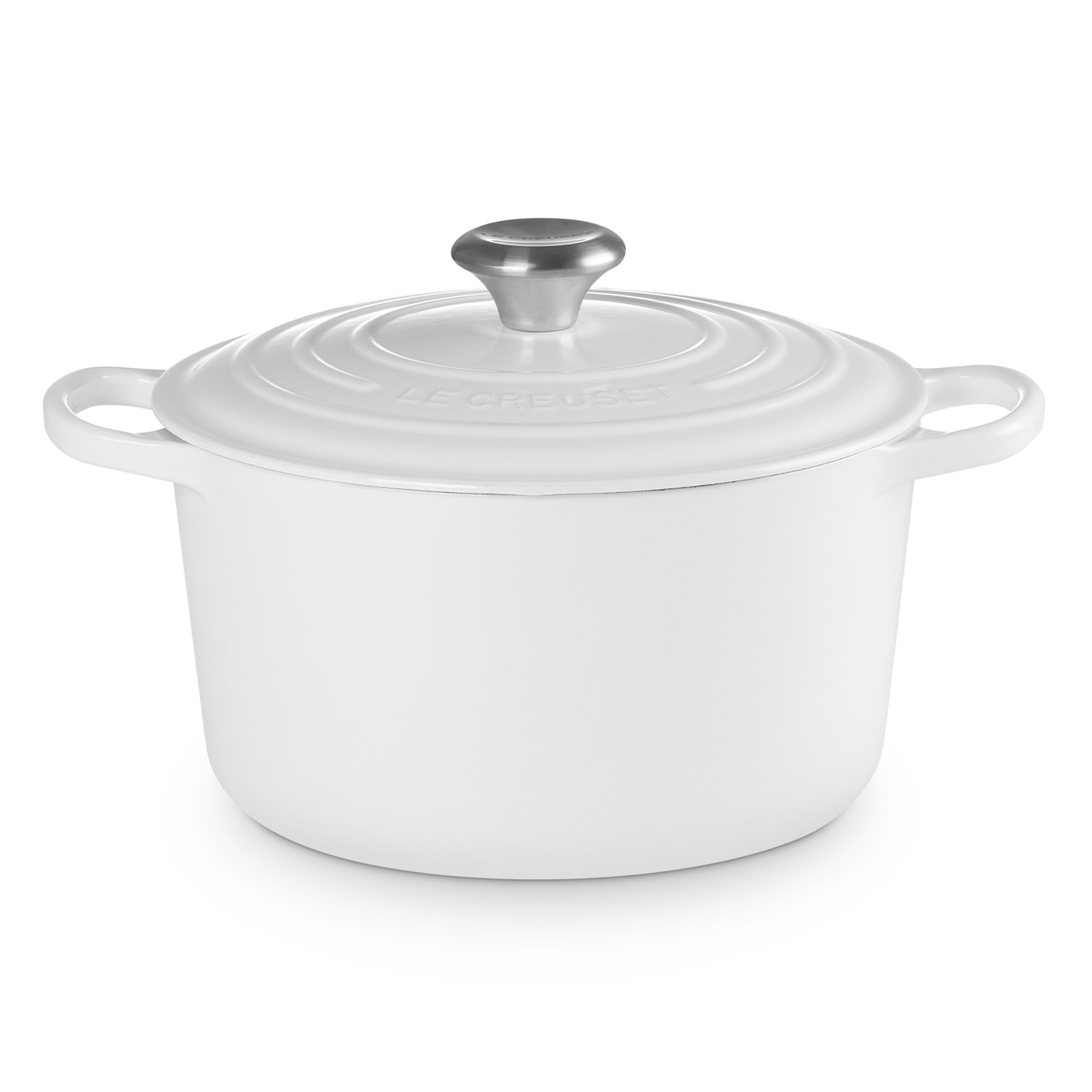 ルクルーゼBon Appétitココット ロンド24cm ホワイトゴールドツマミ シグニチャー ココット・ロンド ディープ 24cm ホワイト