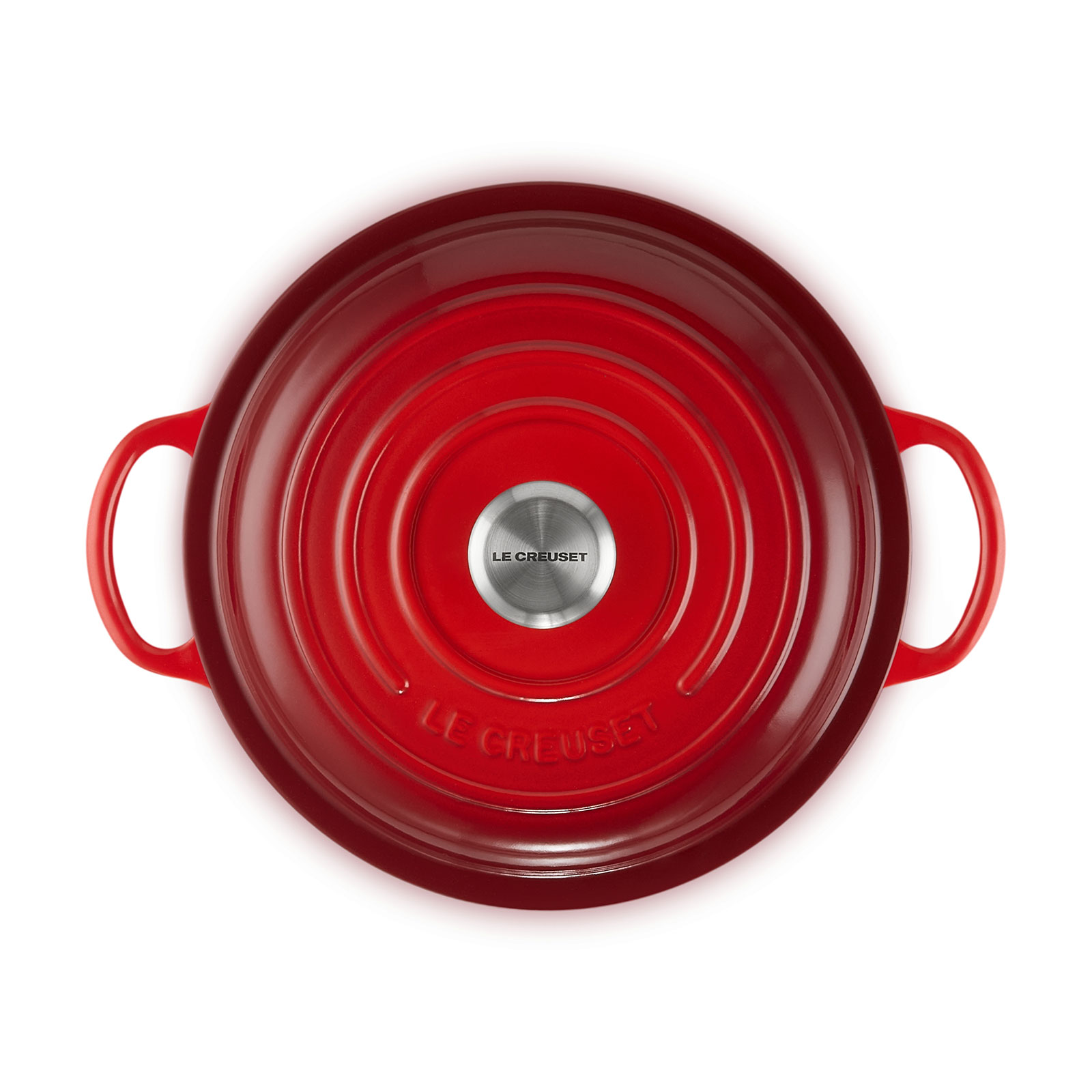 シグニチャー マルミット・グルメ 22cm チェリーレッド (シルバー