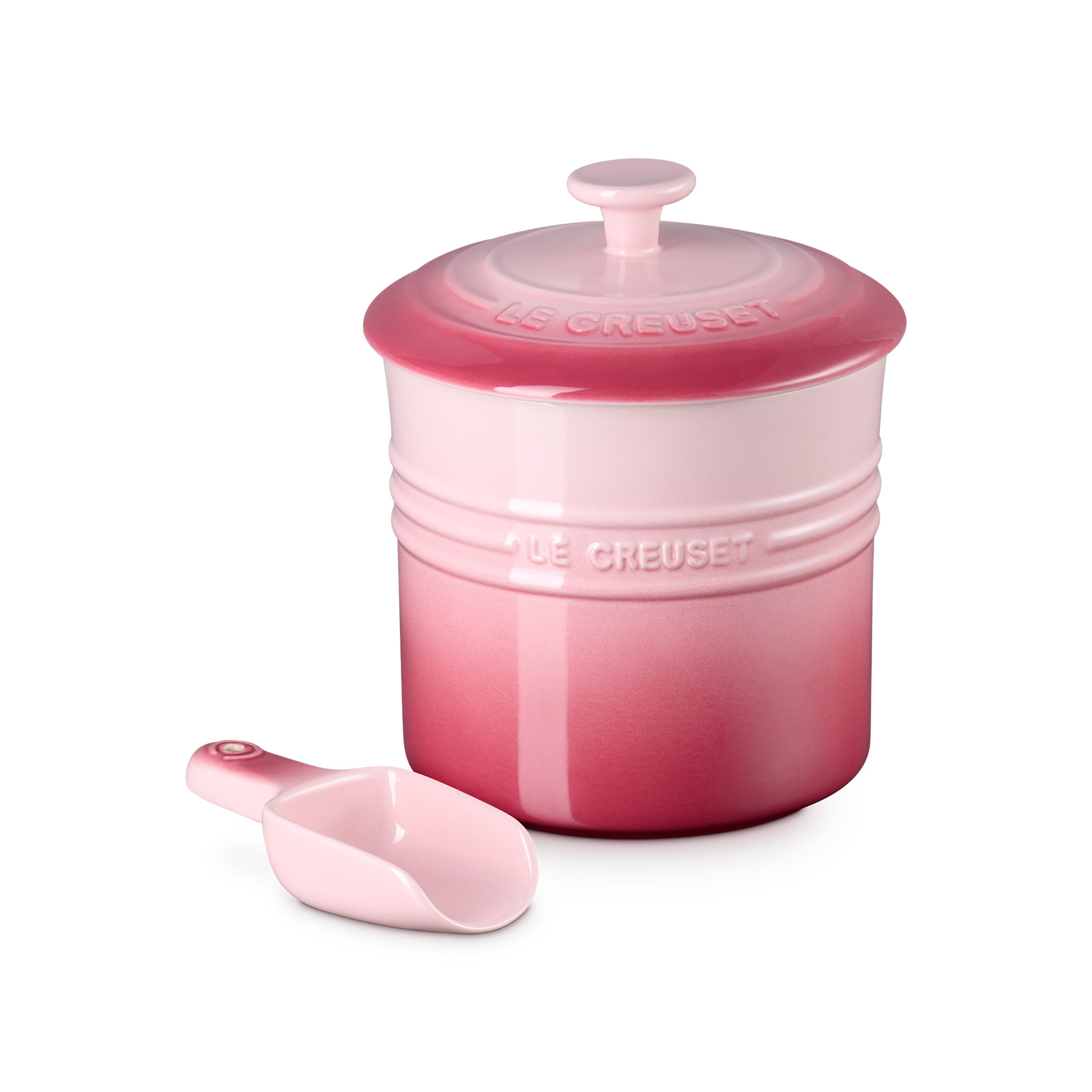 新品未開封　LE CREUSET ペットフード・コンテナ (スコップ付き) ペットフード・コンテナー (スクープ付き) ナチュラルピンク | ペット