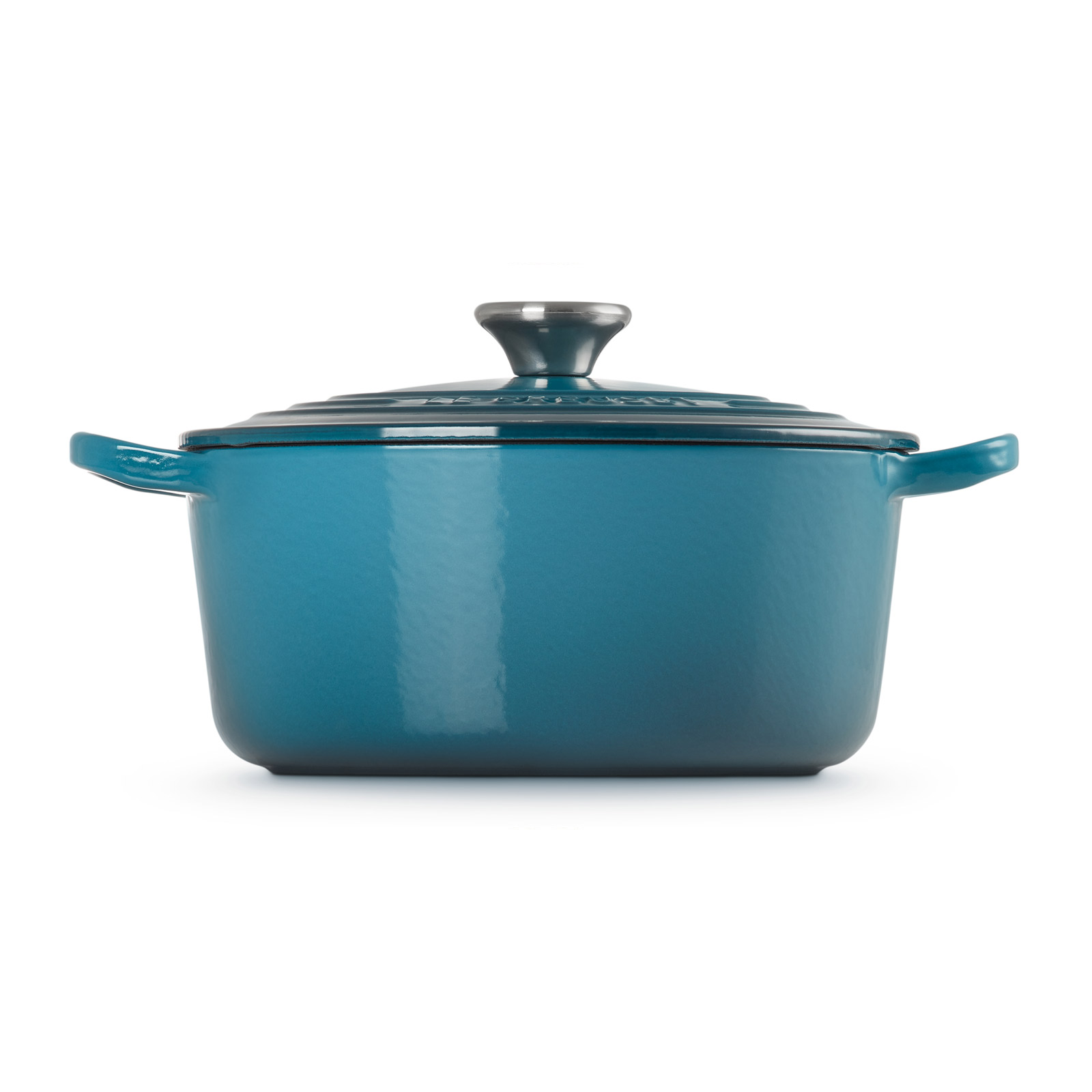 ココット・ロンド 22cm ディープティール (シルバーツマミ) | 両手鍋