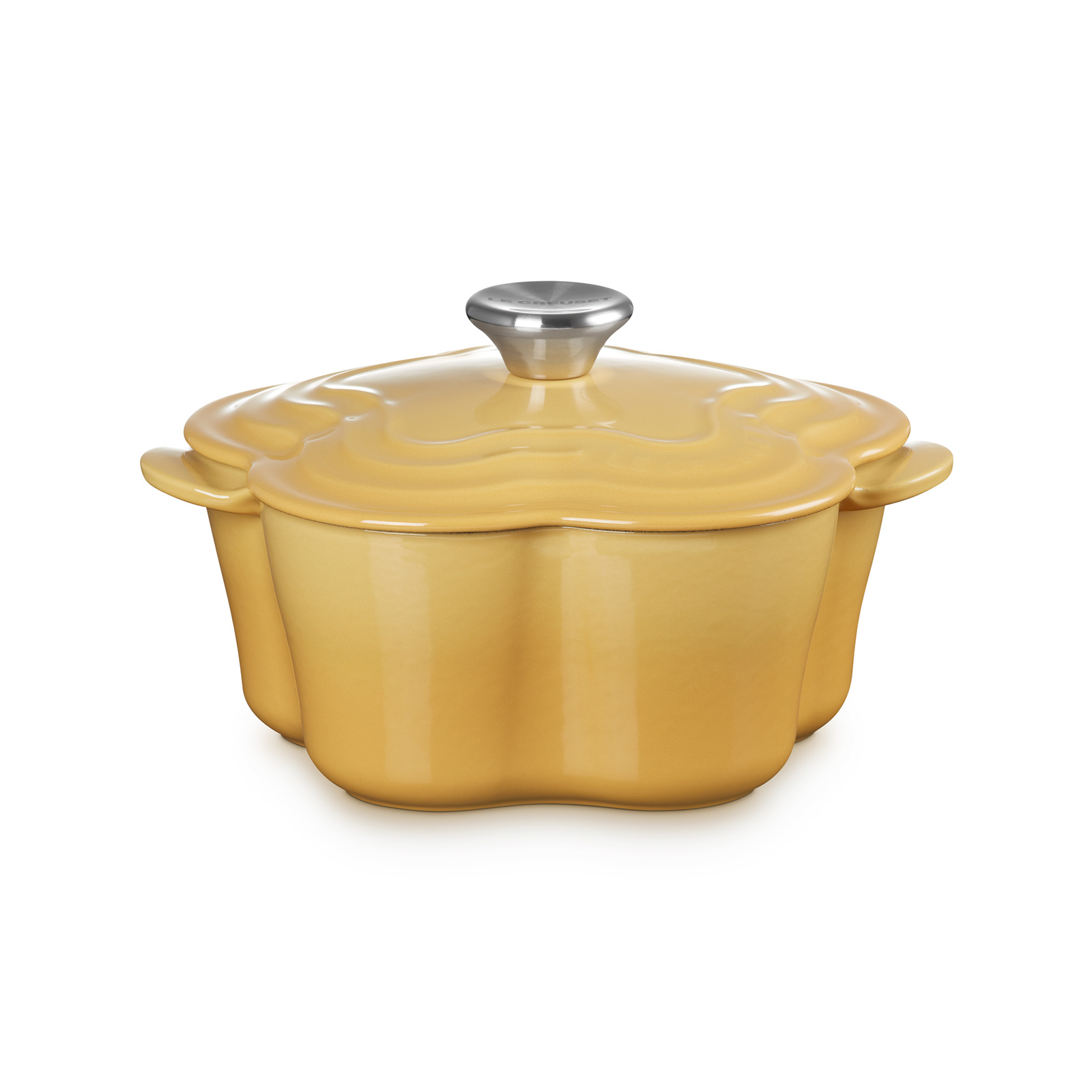 【美品】ルクルーゼココットフルール　イエロー 鍋20cm 良品 LE CREUSET ココットフルール 20cm イエロー ル・クルーゼ